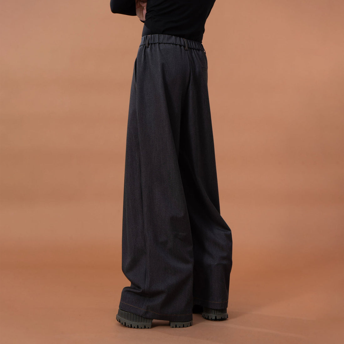 CLP Stitched Pleated Denim Pants-Jeans-M-Free Shipping Leatheretro