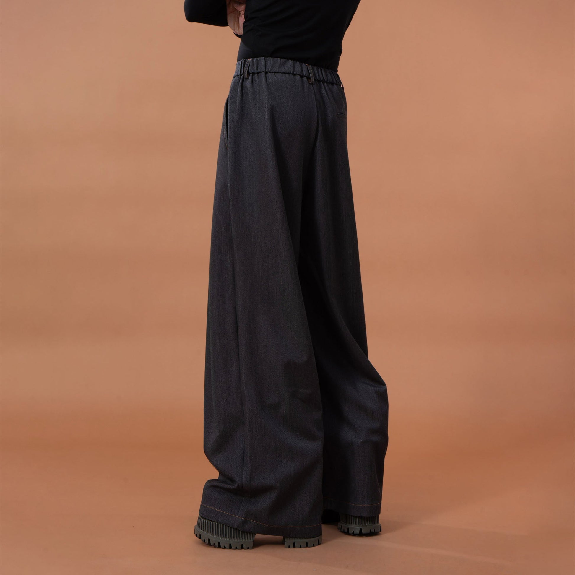 CLP Stitched Pleated Denim Pants-Jeans-M-Free Shipping Leatheretro