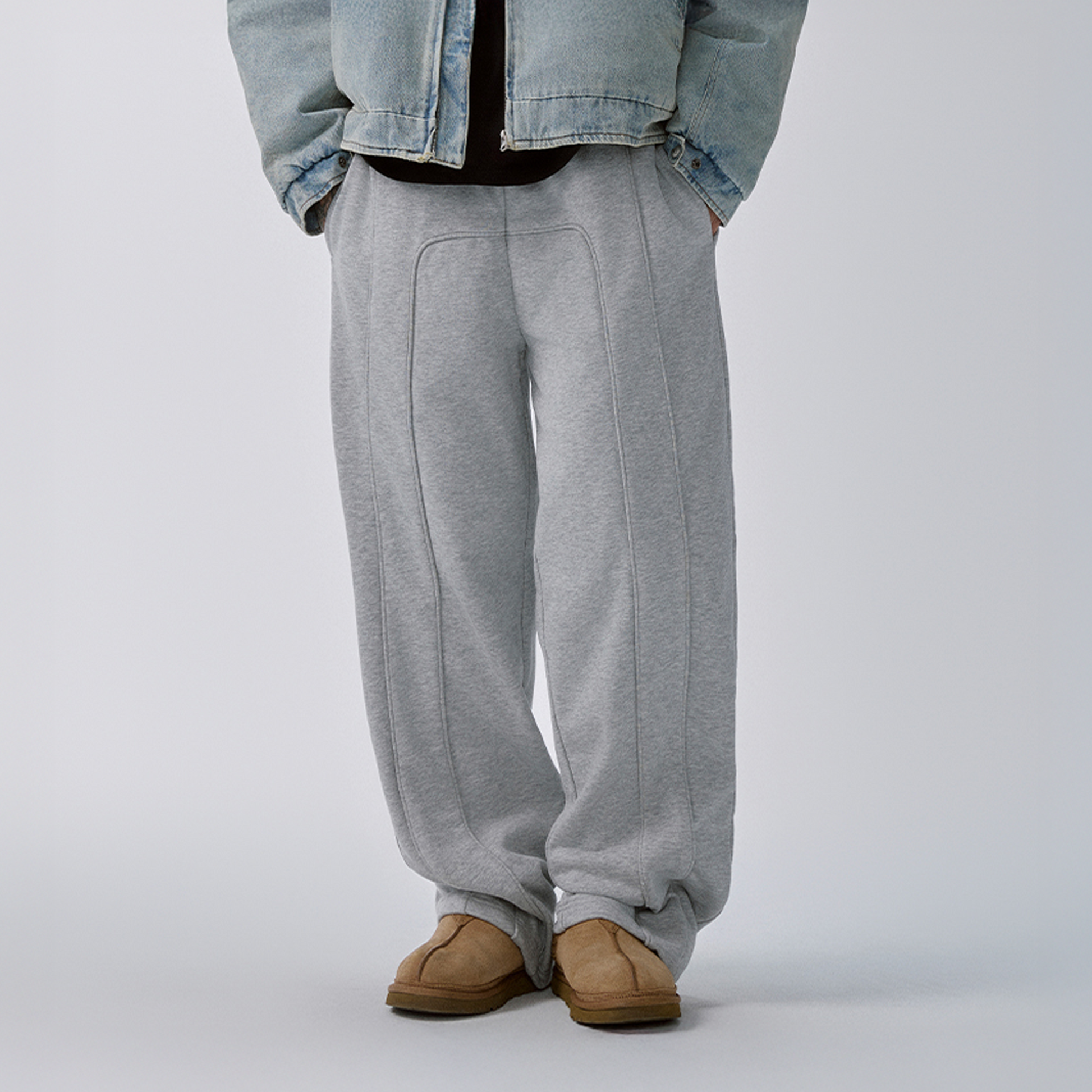 F2CE Stitch Seam Oversized Sweatpants-Pants-S-Free Shipping Leatheretro