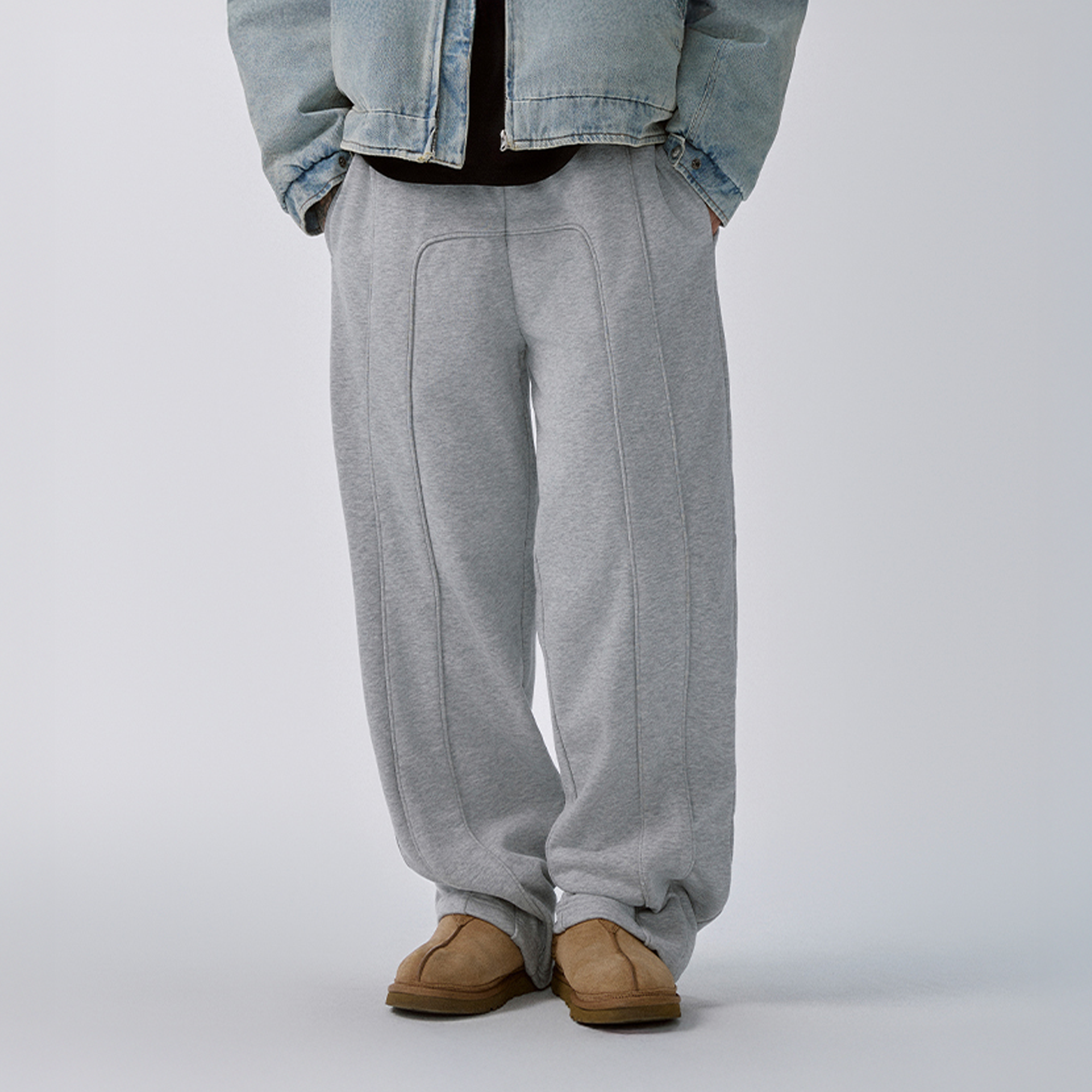 F2CE Stitch Seam Oversized Sweatpants-Pants-S-Free Shipping Leatheretro