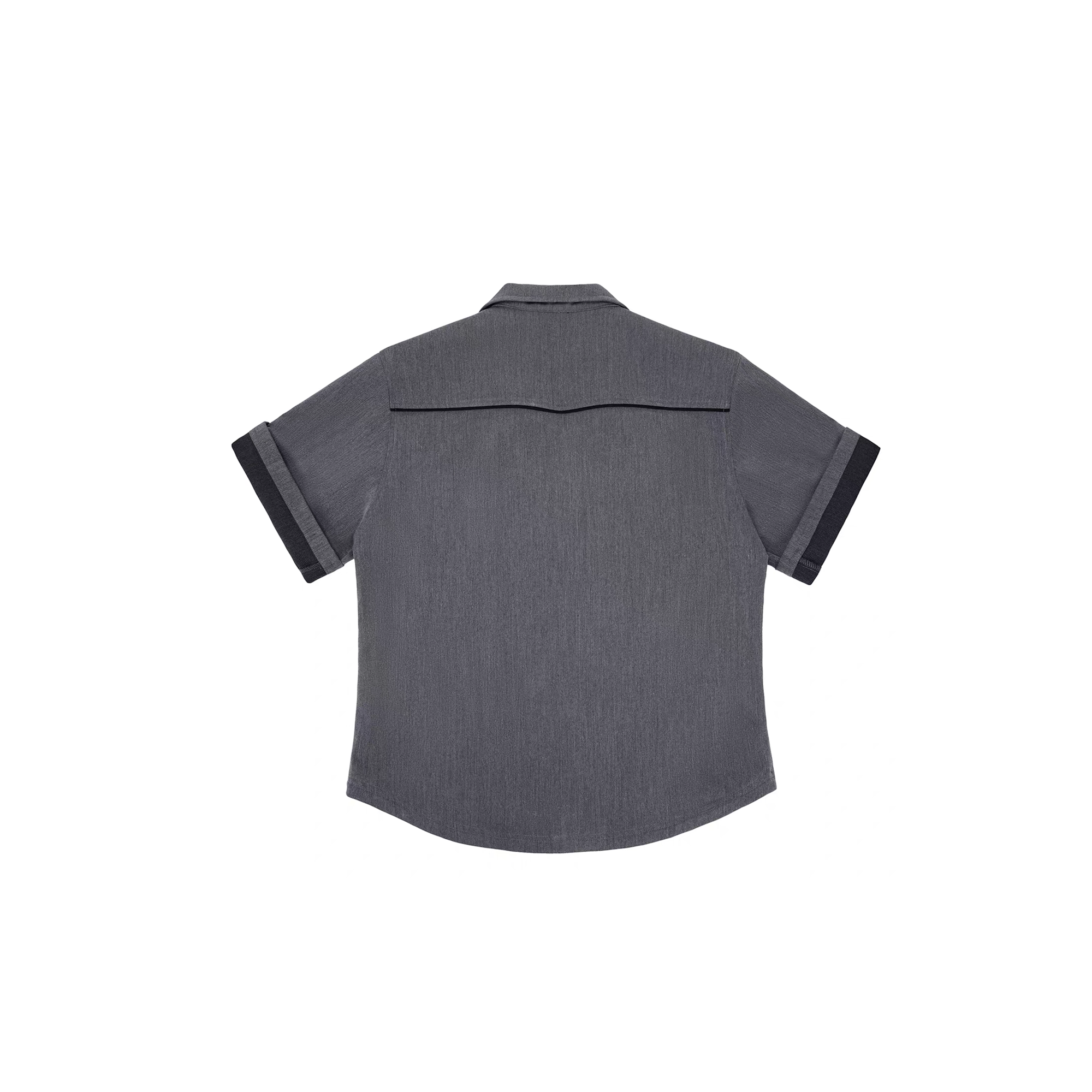 ESAIAS Napoleon Embroidered Asymmetrical Half Shirt-Half shirt-S-Free Shipping Leatheretro