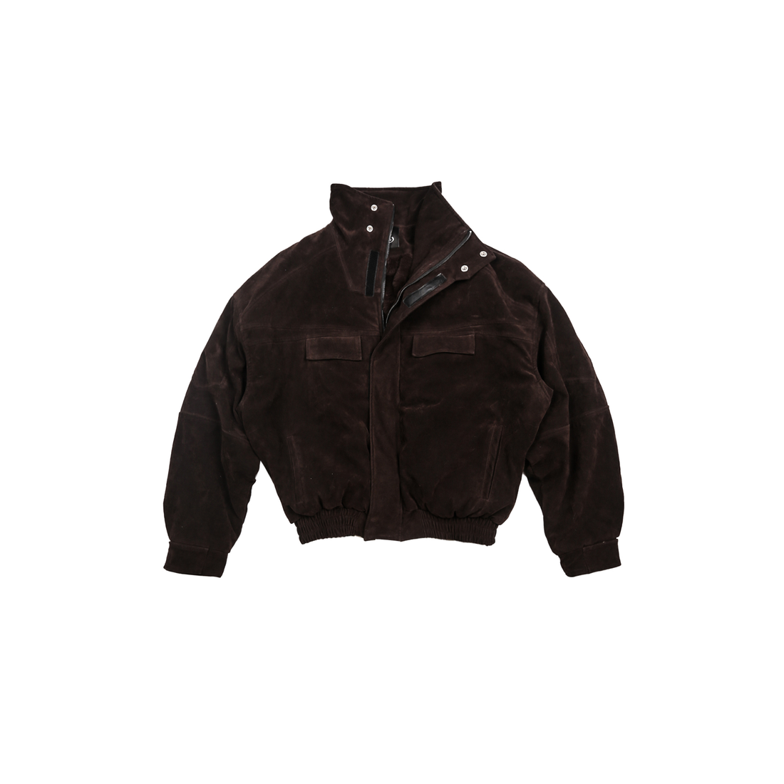 TRECLUB Faux Suede Utility Bomber Jacket-Jacket-S-Free Shipping Leatheretro