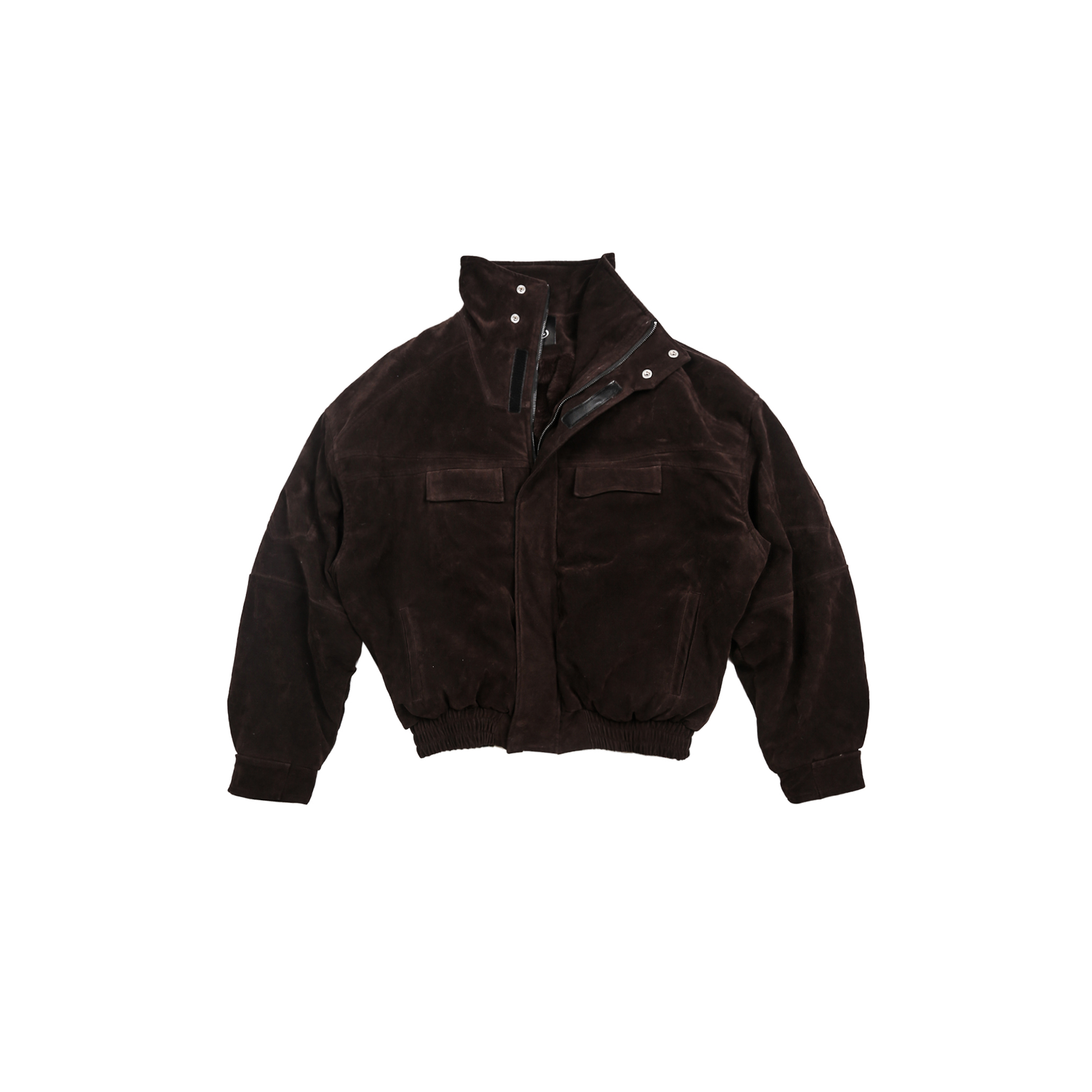 TRECLUB Faux Suede Utility Bomber Jacket-Jacket-S-Free Shipping Leatheretro