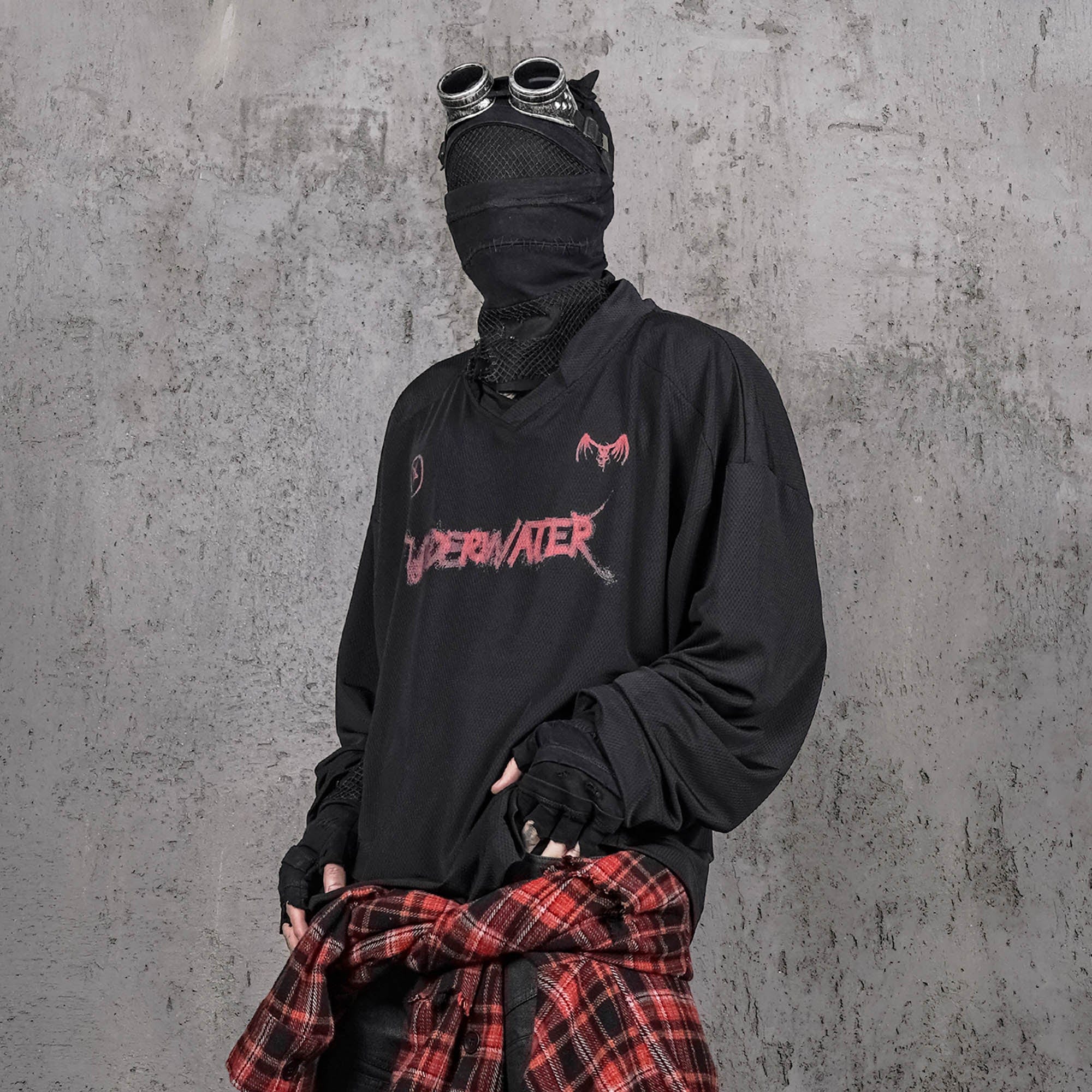 UNDERWATER Demon Squad Mesh Long-Sleeve Jersey-L/S Tee-S-Free Shipping Leatheretro