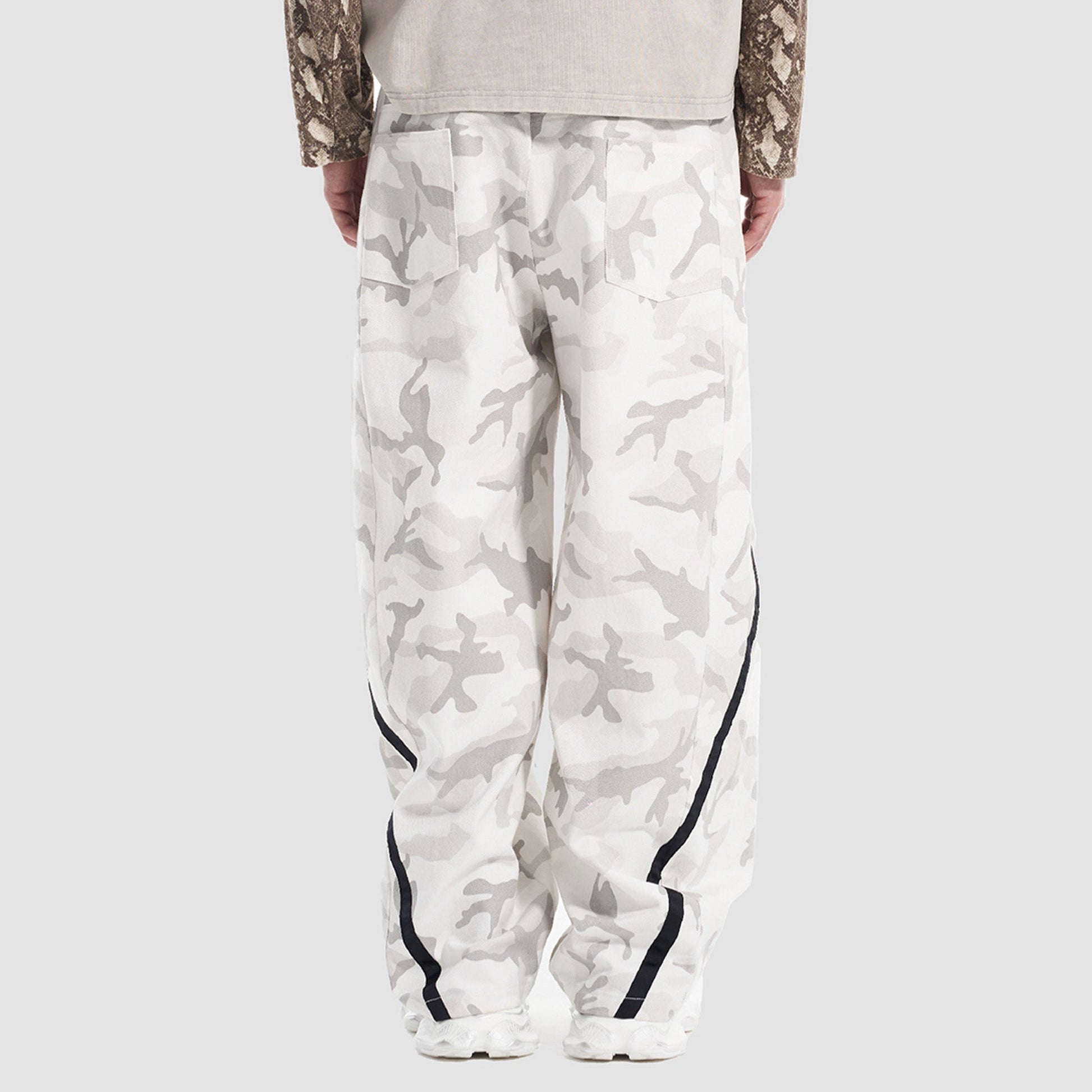 VANN VALRENCE Camo Double-Waist Wide-Leg Pants-Pants-S-Free Shipping Leatheretro