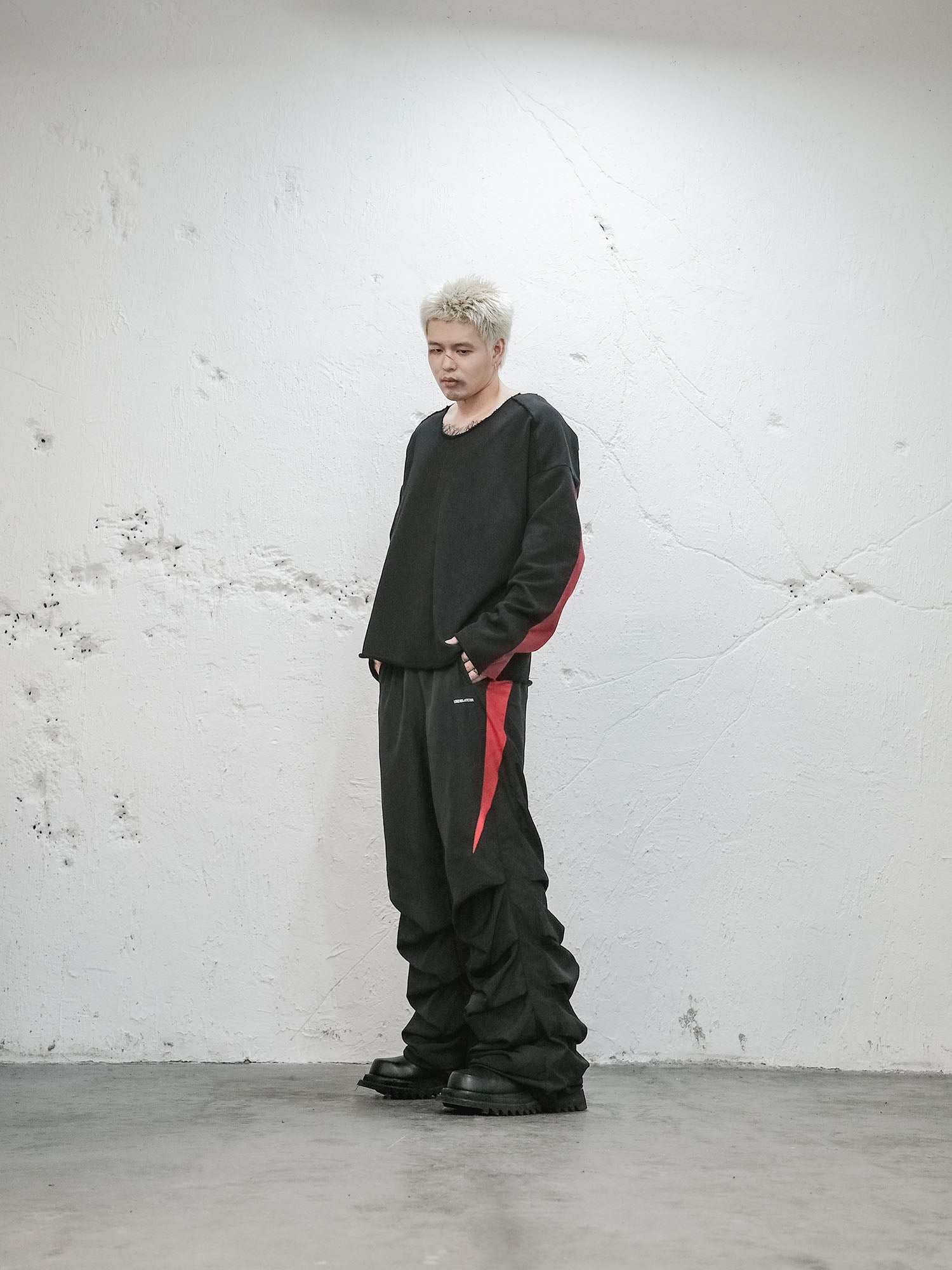 UNDERWATER Bleeding Edge Contrast Panel Sweatshirt-Sweatshirt-S-Free Shipping Leatheretro