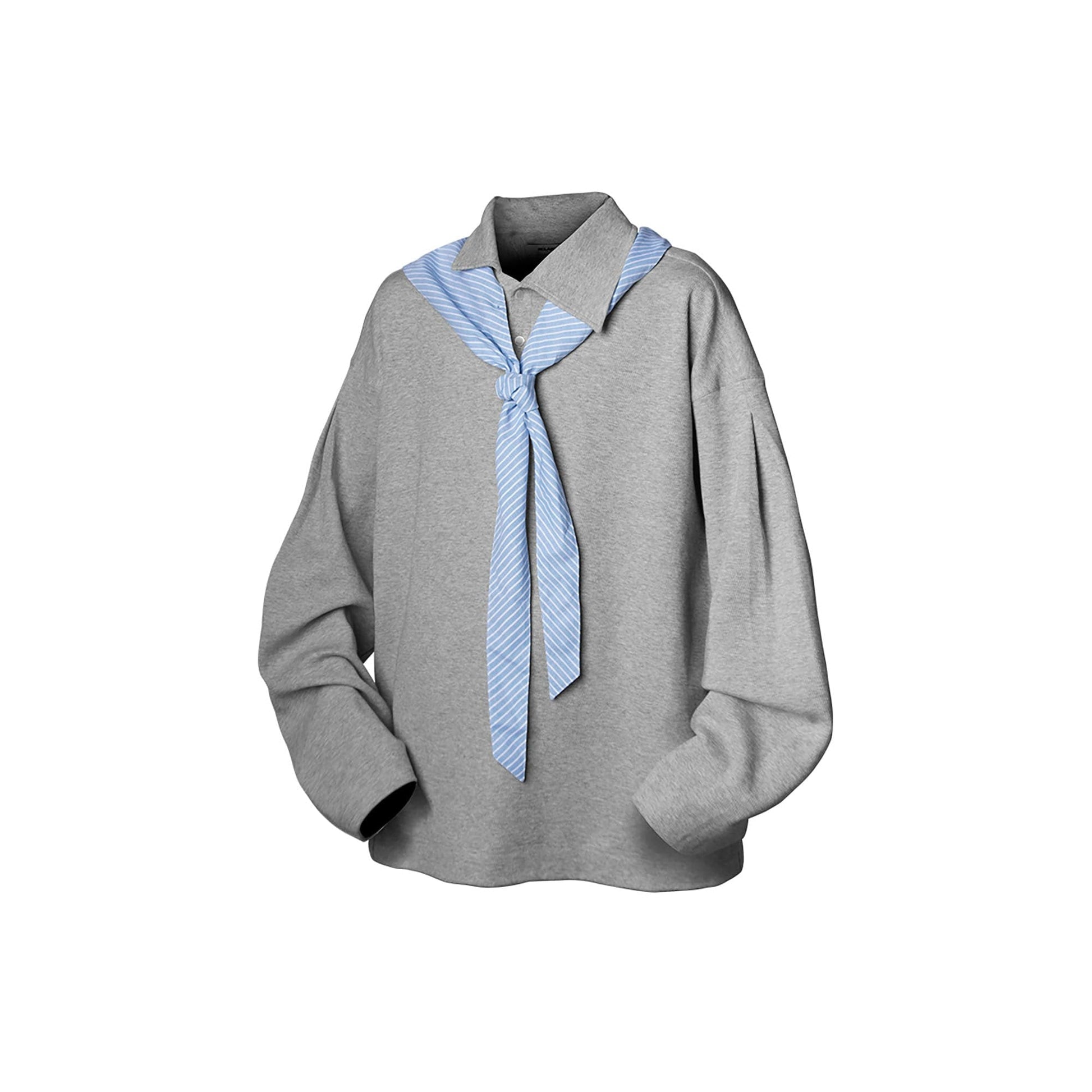 RELABEL Striped Sailor Collar Tie Sweatshirt-Sweatshirt-XS-Free Shipping Leatheretro