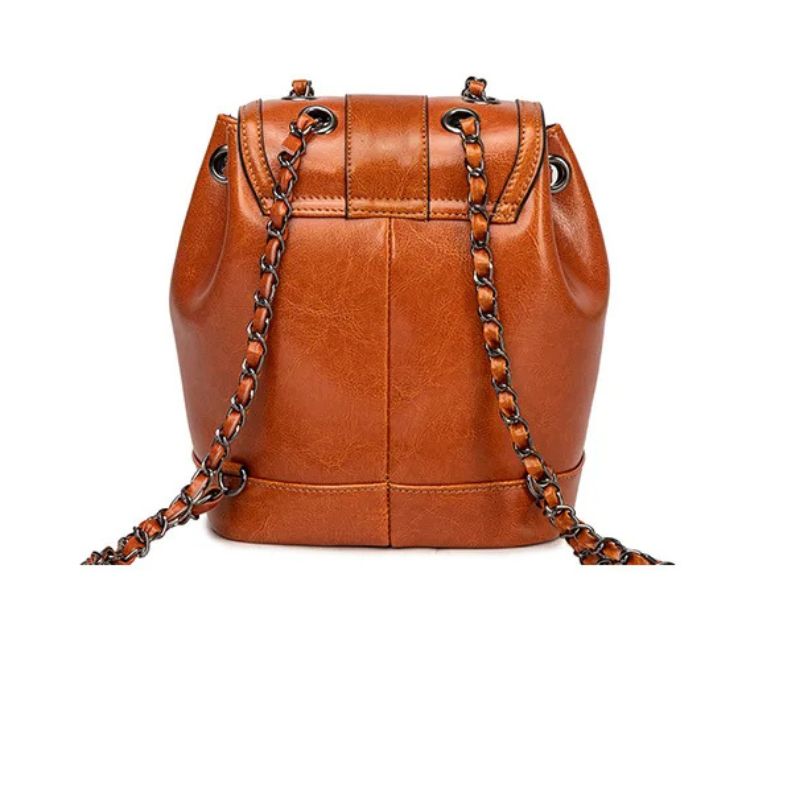 Retro Chain Shoulder Crossbody Backpack-Backpacks-Caramel-Free Shipping Leatheretro