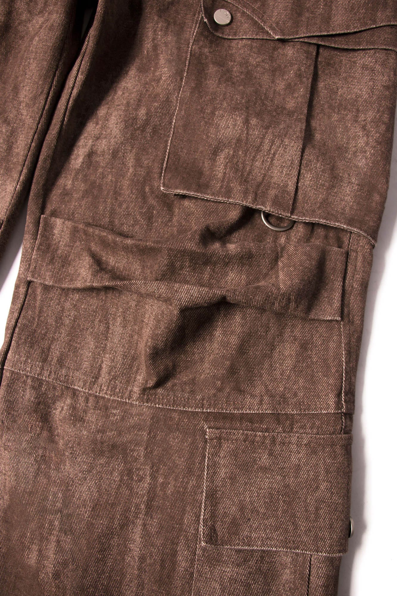 RELABEL Tie-Dye Multi-Pocket Pleated Straps Cargo-Pants-XS-Brown-Free Shipping Leatheretro