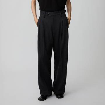 OPICLPOTH Wool-Blend Pleated Barrel Trousers-Pants-XS-Free Shipping Leatheretro