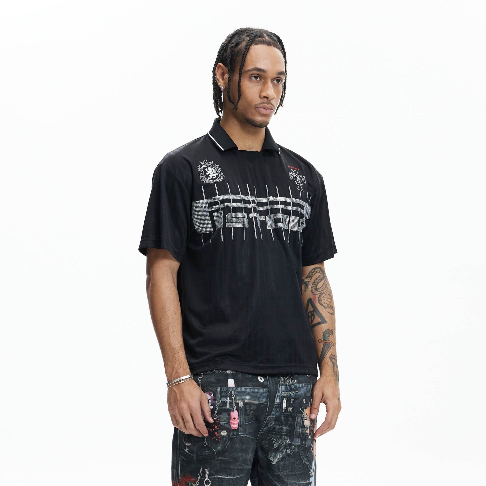 DND4DES Diamond Embroidered Soccer Jersey-T Shirt-S-Free Shipping Leatheretro