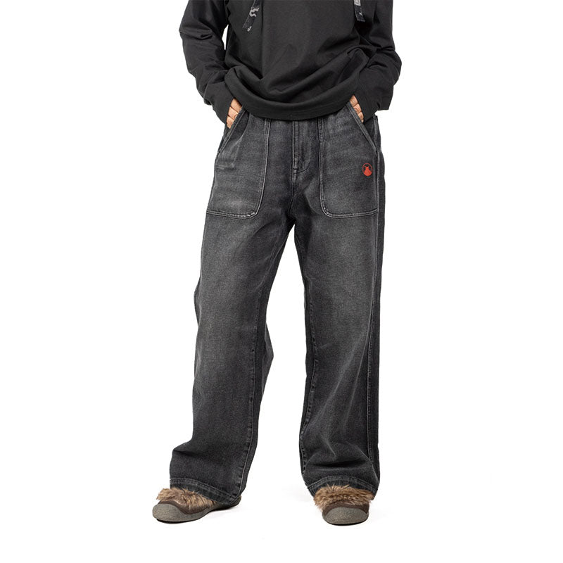 NERHI Classic Washed Straight-Leg Jeans-Jeans-S (Preorder)-Free Shipping Leatheretro