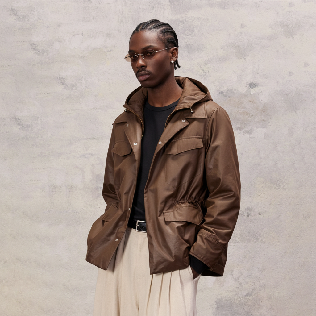 ALVNG AR ANTS Faux Layered Waist-Cinched Jacket-Jacket-S (Preorder)-Free Shipping Leatheretro