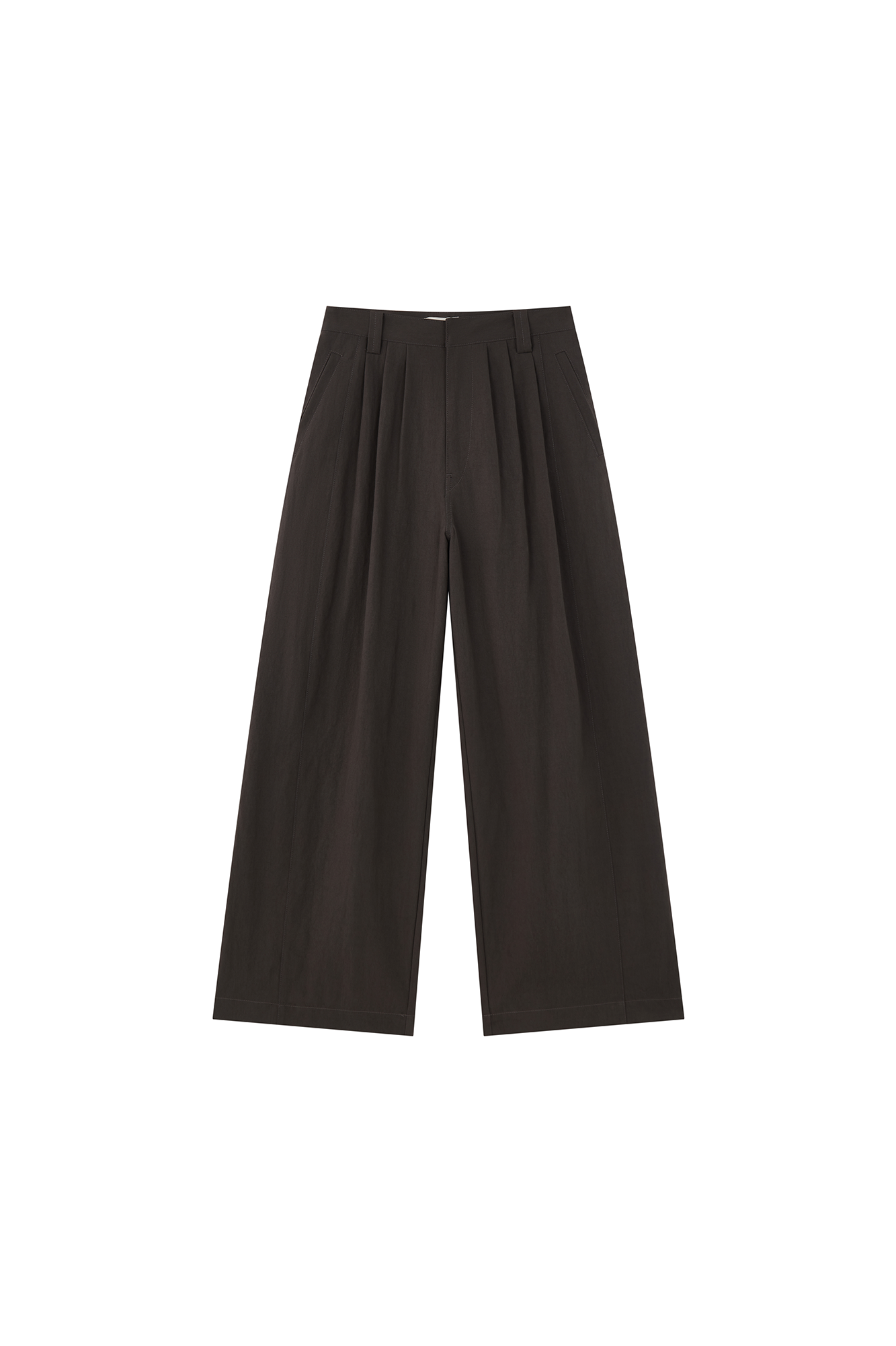 OPICLOTH Retro Pleated Wide-Leg Trousers-Pants-XS-Khaki-Free Shipping Leatheretro