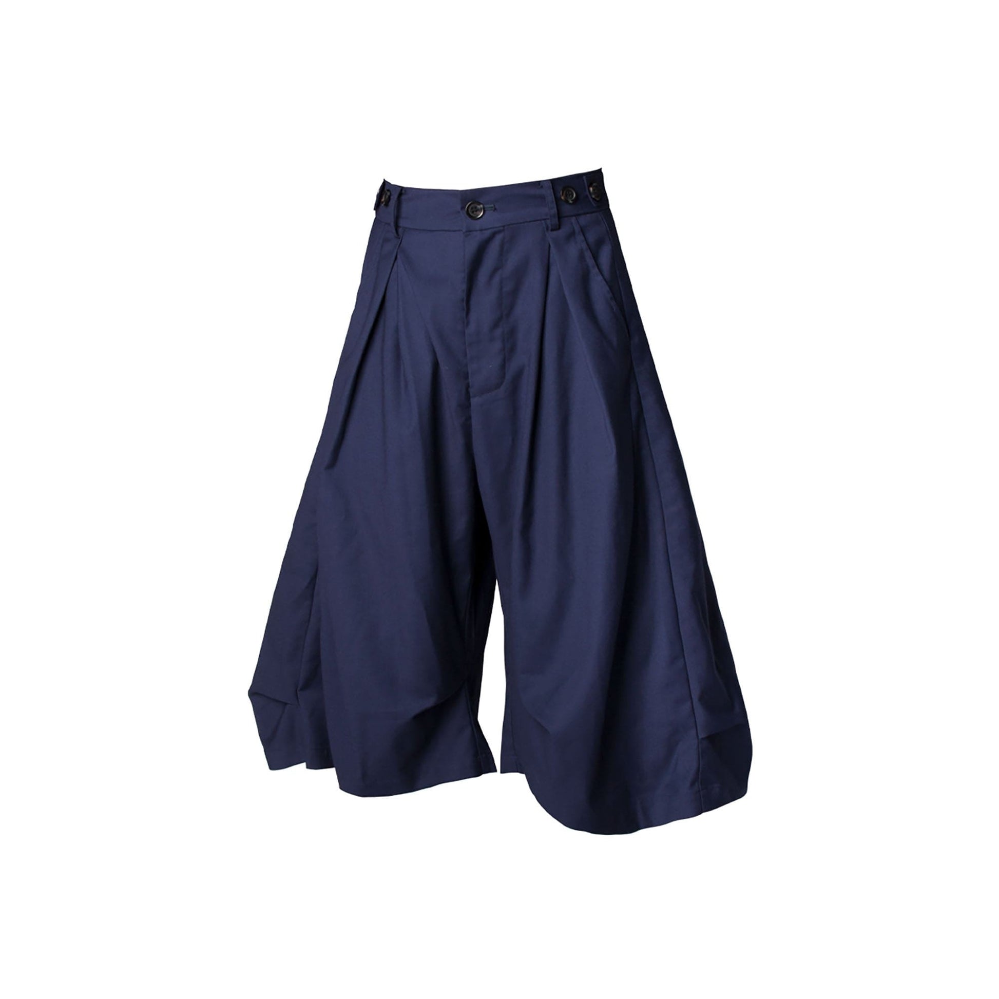 RELABEL Pleated Drape Wide-Leg Shorts-Shorts-XS-Khaki-Free Shipping Leatheretro