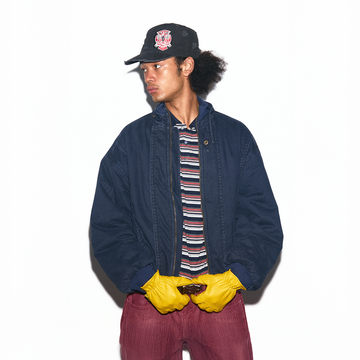 TRECLUB Check-Lined Mock-Neck Puffer Jacket-Jacket-S (Preorder)-Free Shipping Leatheretro