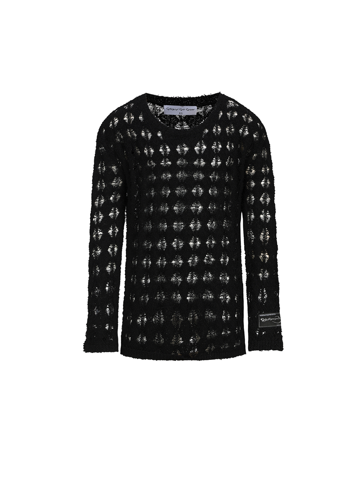 CYCYCY Punk Open-Knit Distressed Sweater-Sweater-S-Black (Preorder)-Free Shipping Leatheretro