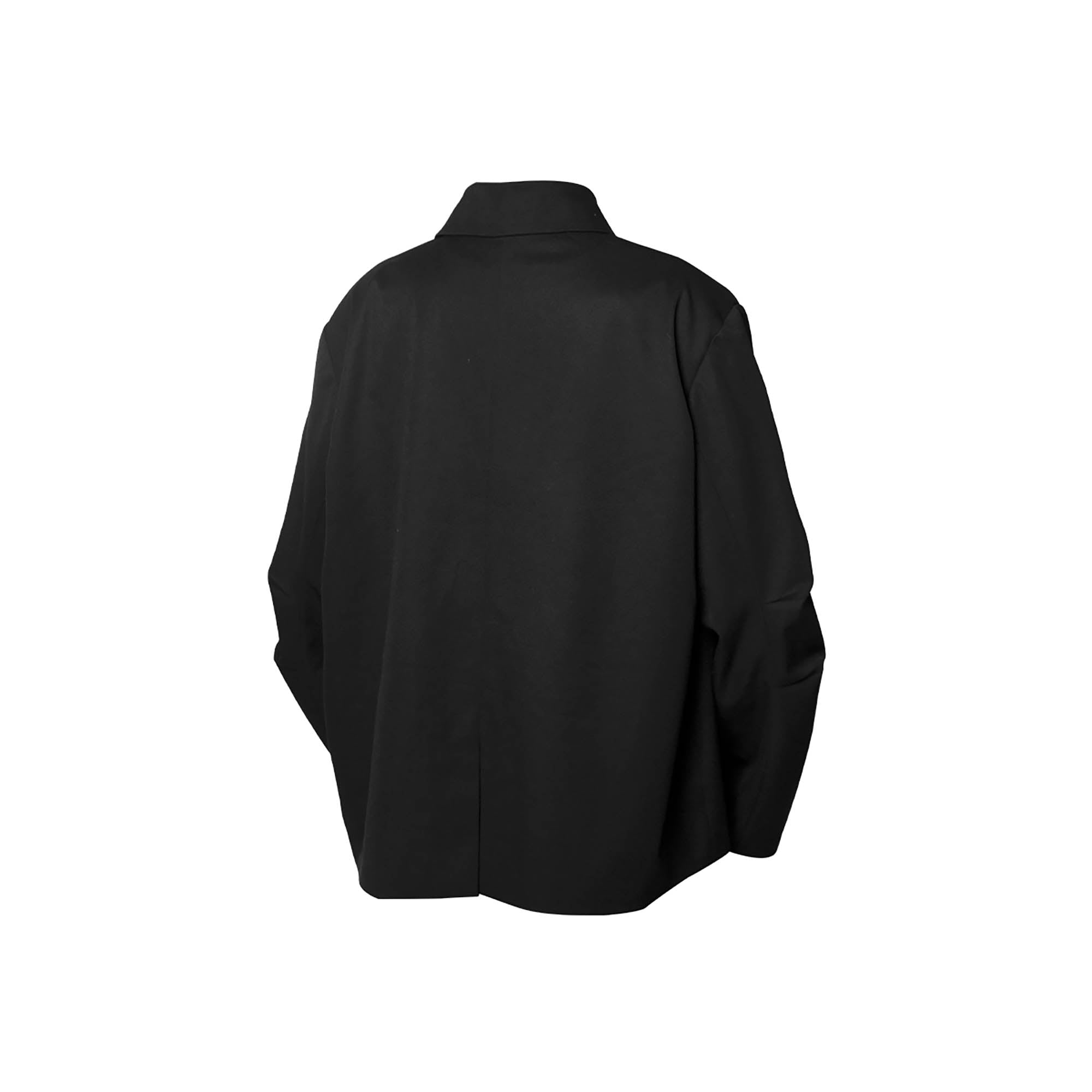 RELABEL Detachable-Collar Wool-Blended Pleated Blazer-Jacket-S-Free Shipping Leatheretro