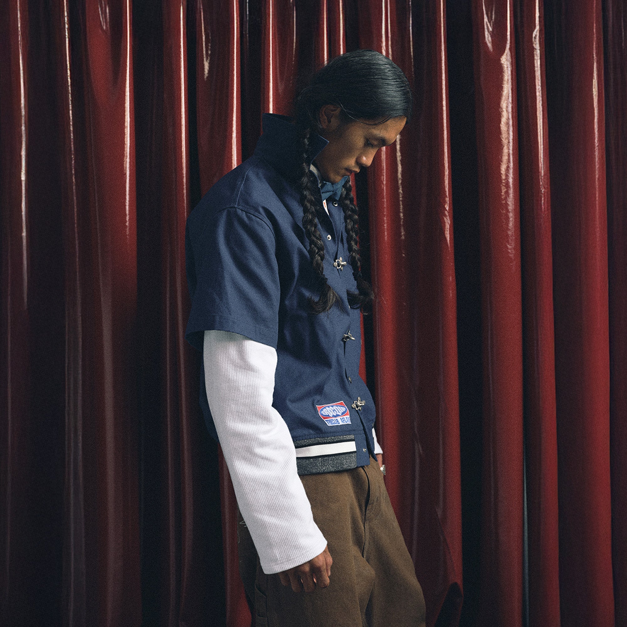 TRECLUB Hook-Buckle Layered Canvas Jacket-Jacket-S-Free Shipping Leatheretro