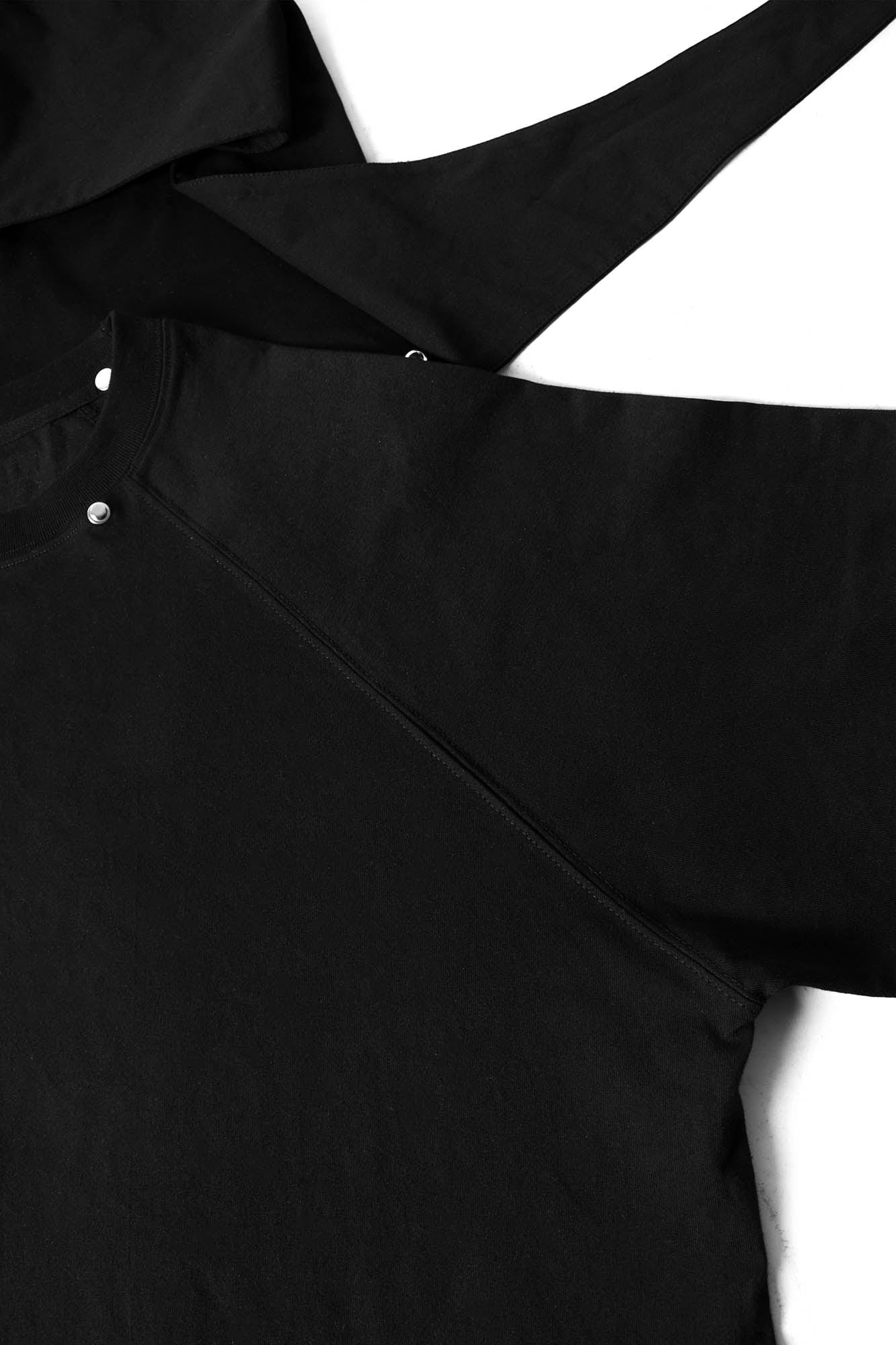 RELABEL Detachable Hood Raglan T-Shirt-T Shirt-XS-With Graphics-Free Shipping Leatheretro