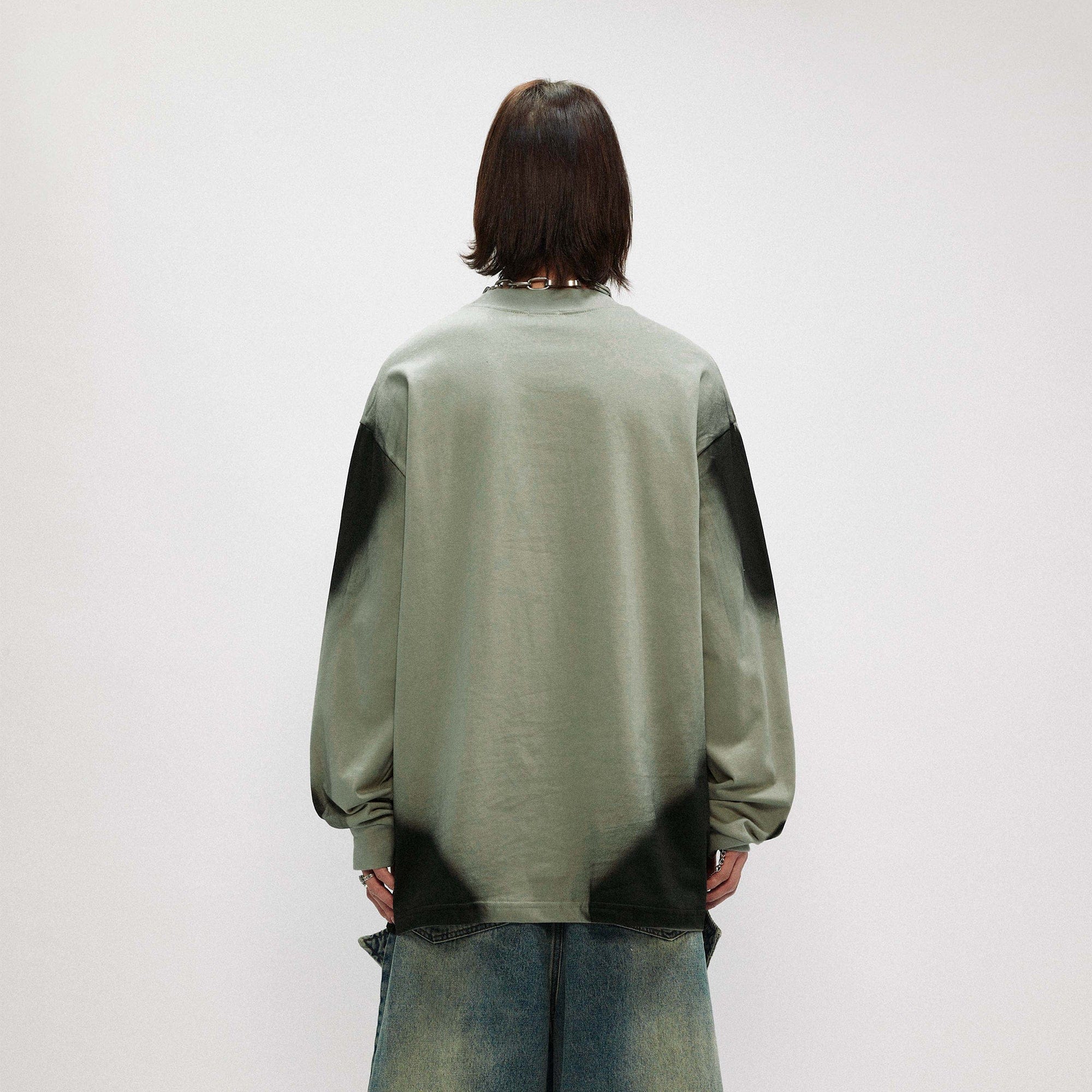 OVDY Unloose Ink Gradient Long-Sleeve Tee-L/S Tee-S-Free Shipping Leatheretro