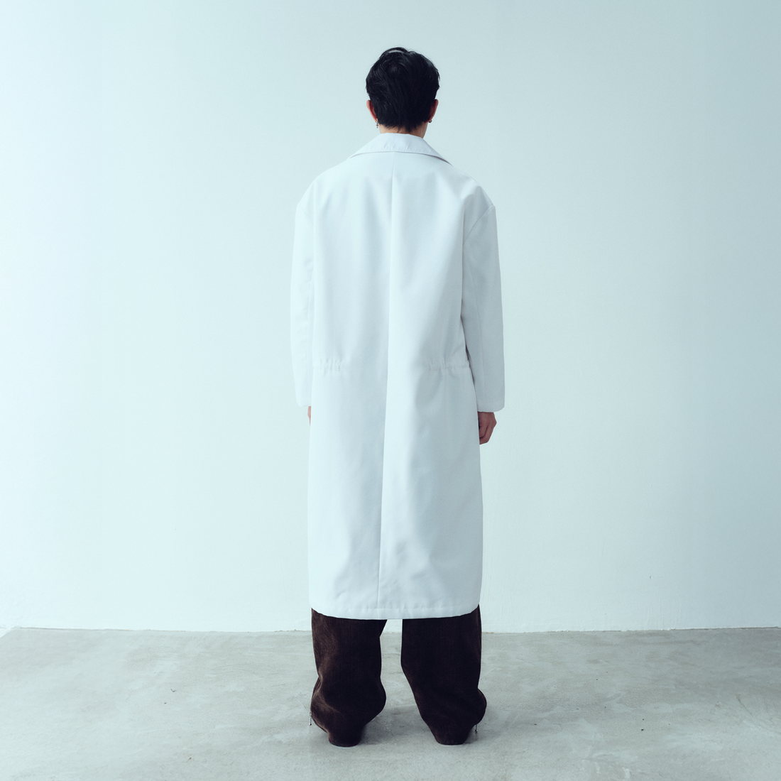 KADAKADA Bear-Tag Waist-Drawstring Trench-Jacket-M-Free Shipping Leatheretro