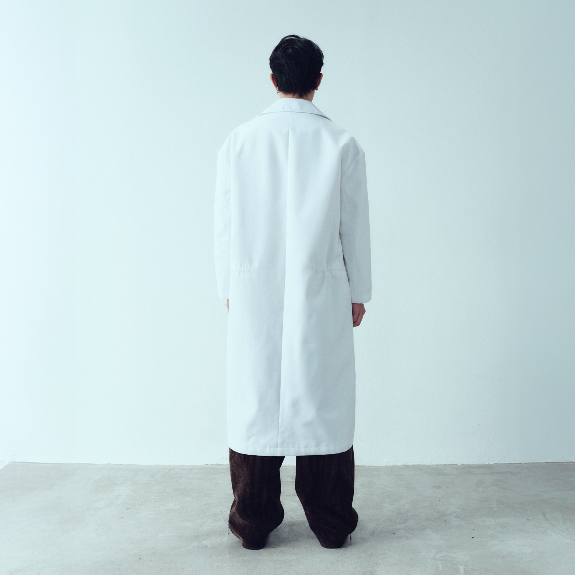 KADAKADA Bear-Tag Waist-Drawstring Trench-Jacket-M-Free Shipping Leatheretro