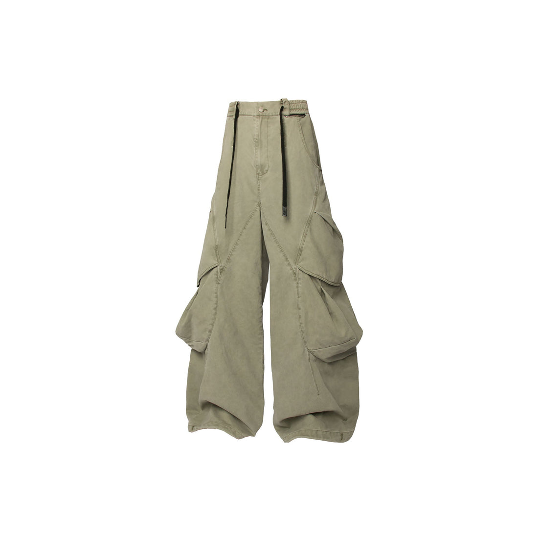 RELABEL Multi-Pocket Panel Drawstring Pants-Pants-XS-Free Shipping Leatheretro