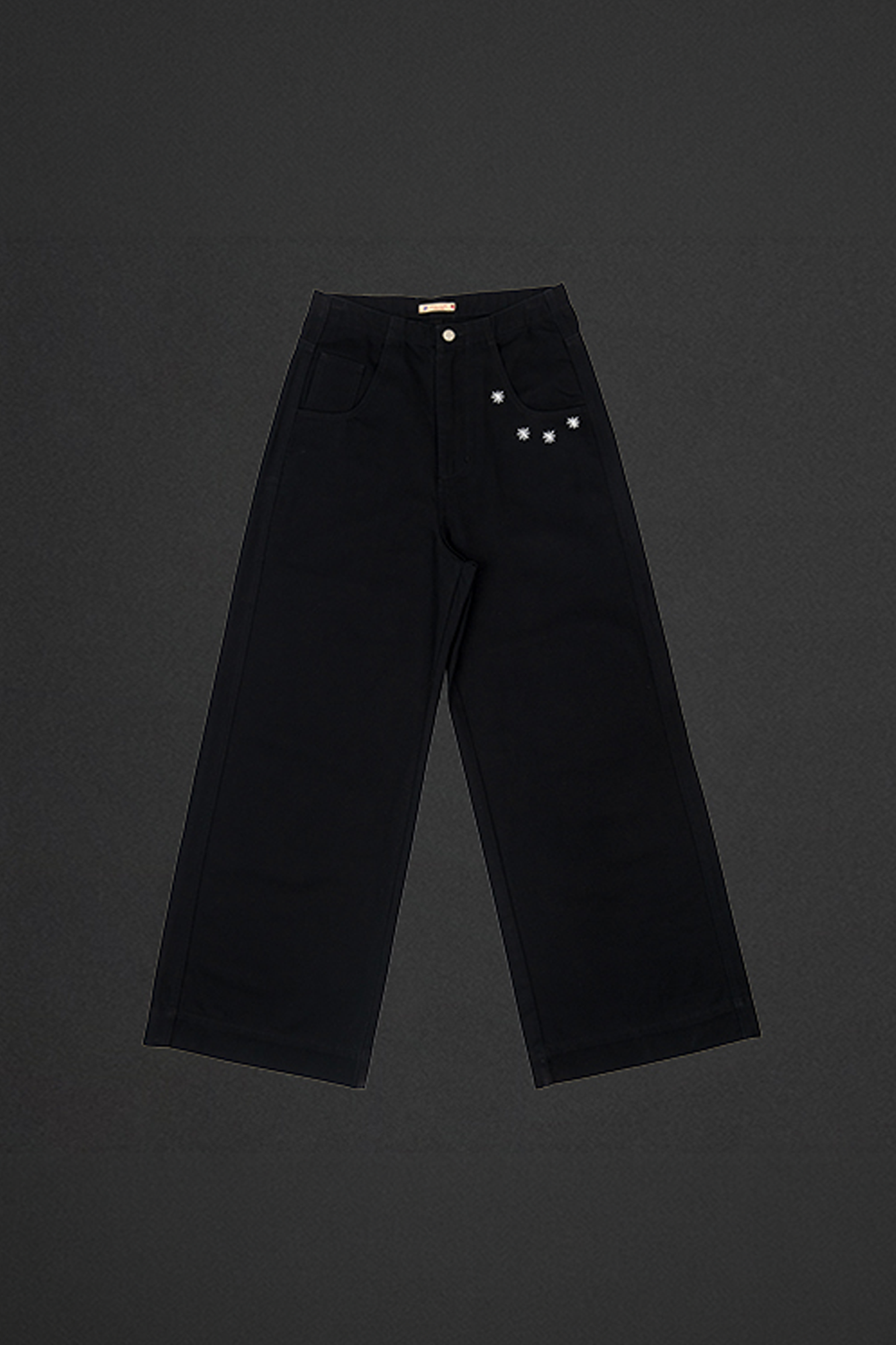 NIANJIUYIKOUER Embroidered Wide-Leg Twill Pants-Pants-XS-Free Shipping Leatheretro
