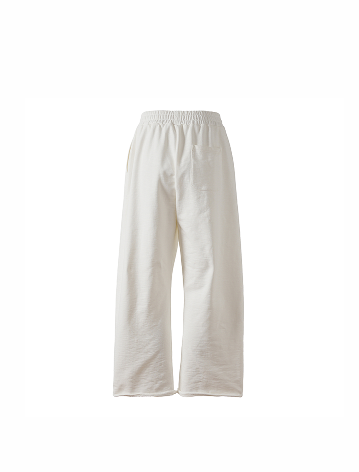PMW Terry Wide-Leg Straight Sweatpants-Pants-S-White-Free Shipping Leatheretro