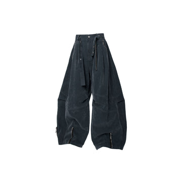 RELABEL Velour Zip-Hem Oversized Jeans-Jeans-XS-Free Shipping Leatheretro