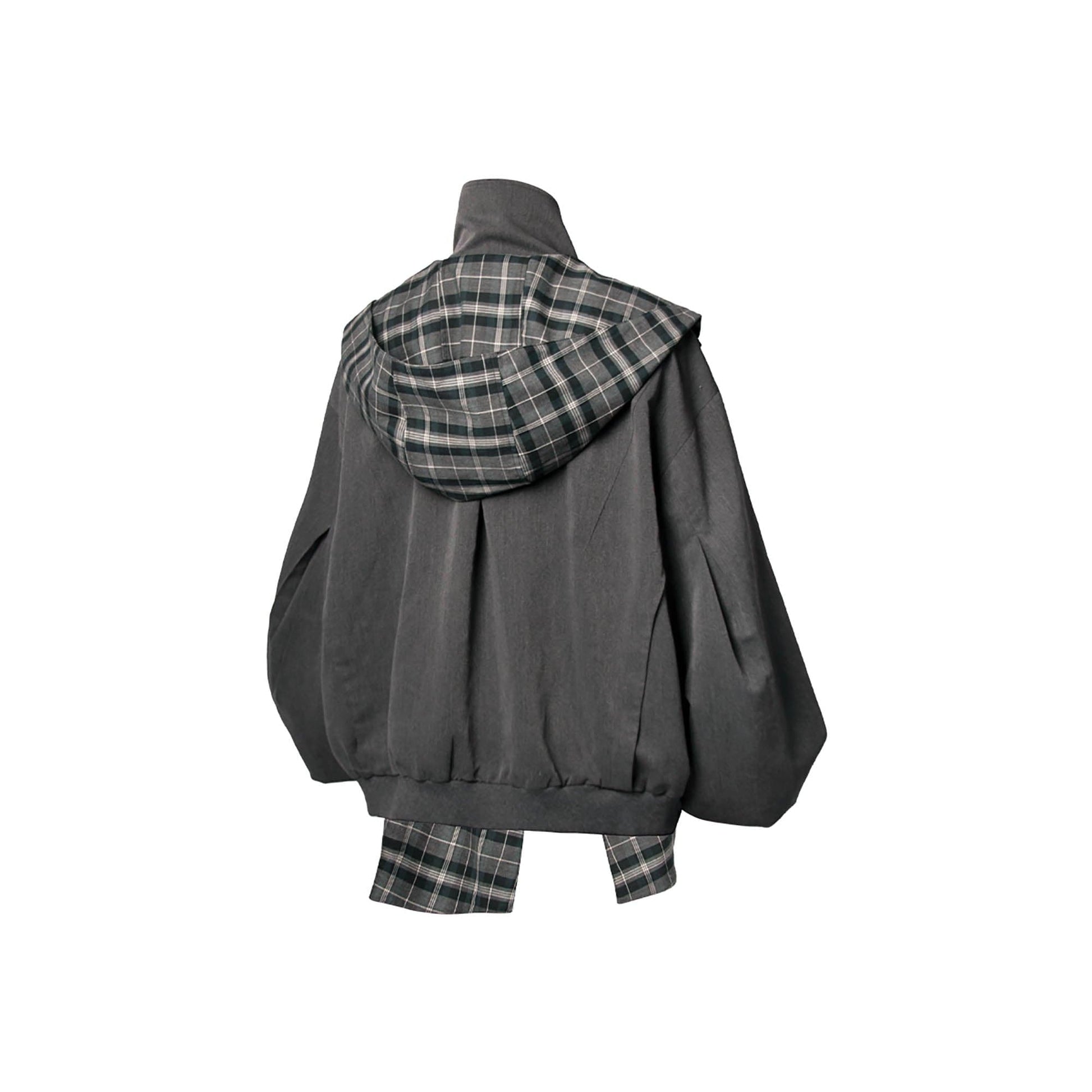 RELABEL Detachable Plaid Hooded Jacket-Jacket-XS-Free Shipping Leatheretro