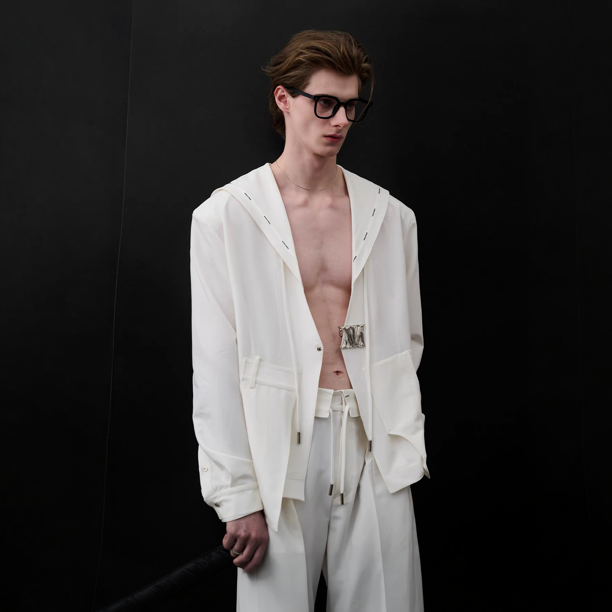 TIWILLTANG Minimal Sailor Collar Shirt-Shirt-S-White-Long-Free Shipping Leatheretro