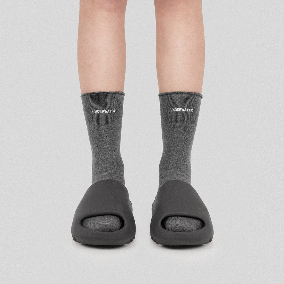 UNDERWATER Embroidered Socks Grey-Socks-One Size-Free Shipping Leatheretro