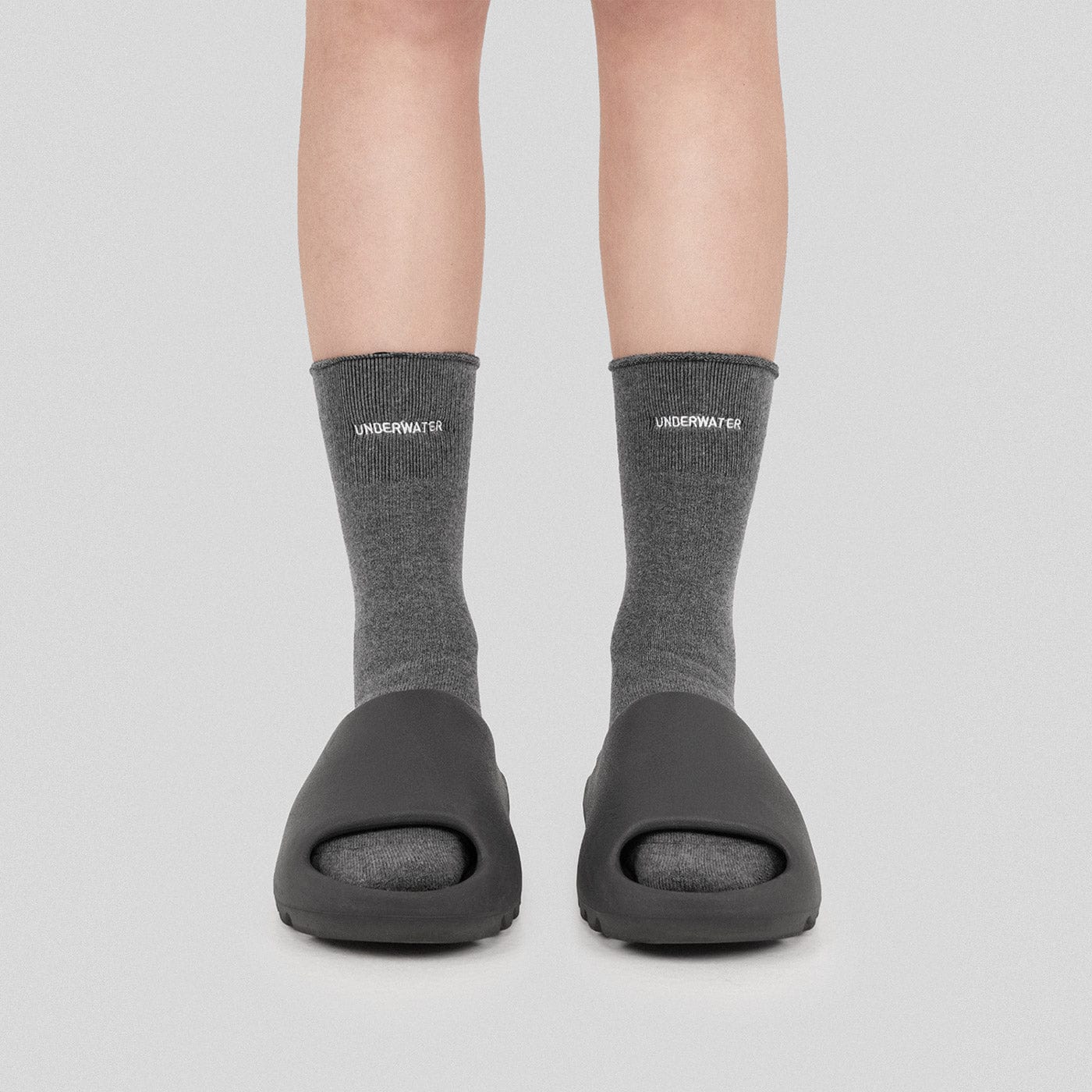 UNDERWATER Embroidered Socks Grey-Socks-One Size-Free Shipping Leatheretro