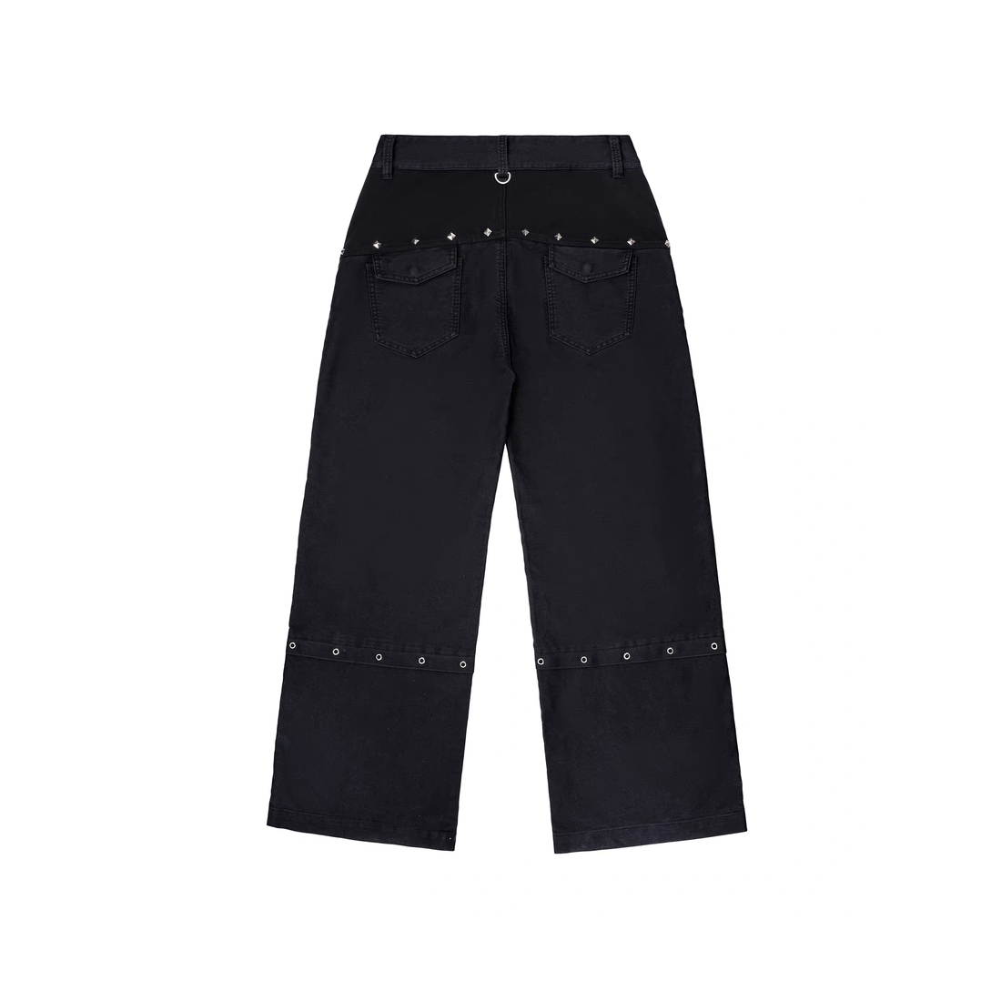 ESAIAS Studded Pleated Moleskin Trousers-Pants-S / 30" (Preorder)-Free Shipping Leatheretro