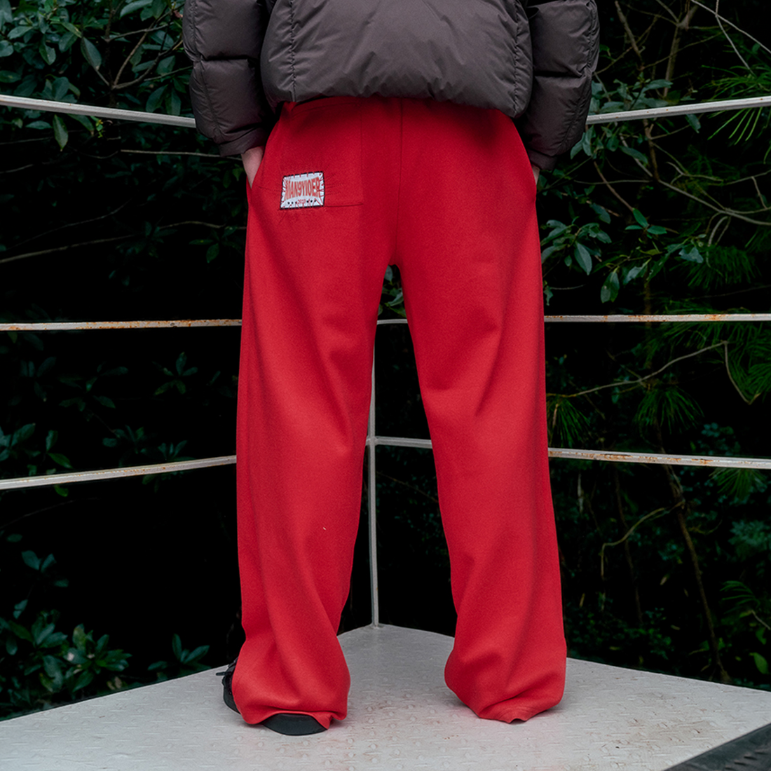 NIANJIUYIKOUER Straight-Leg Embroidered Patch Sweatpants-Pants-S-Free Shipping Leatheretro
