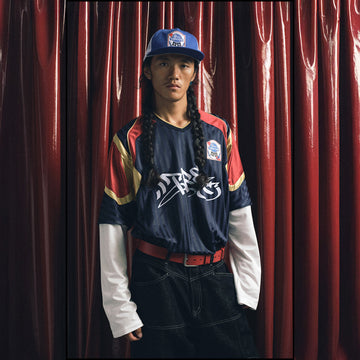 TRECLUB Layered Contrast Panel Hockey Jersey Tee-L/S Tee-S-Free Shipping Leatheretro