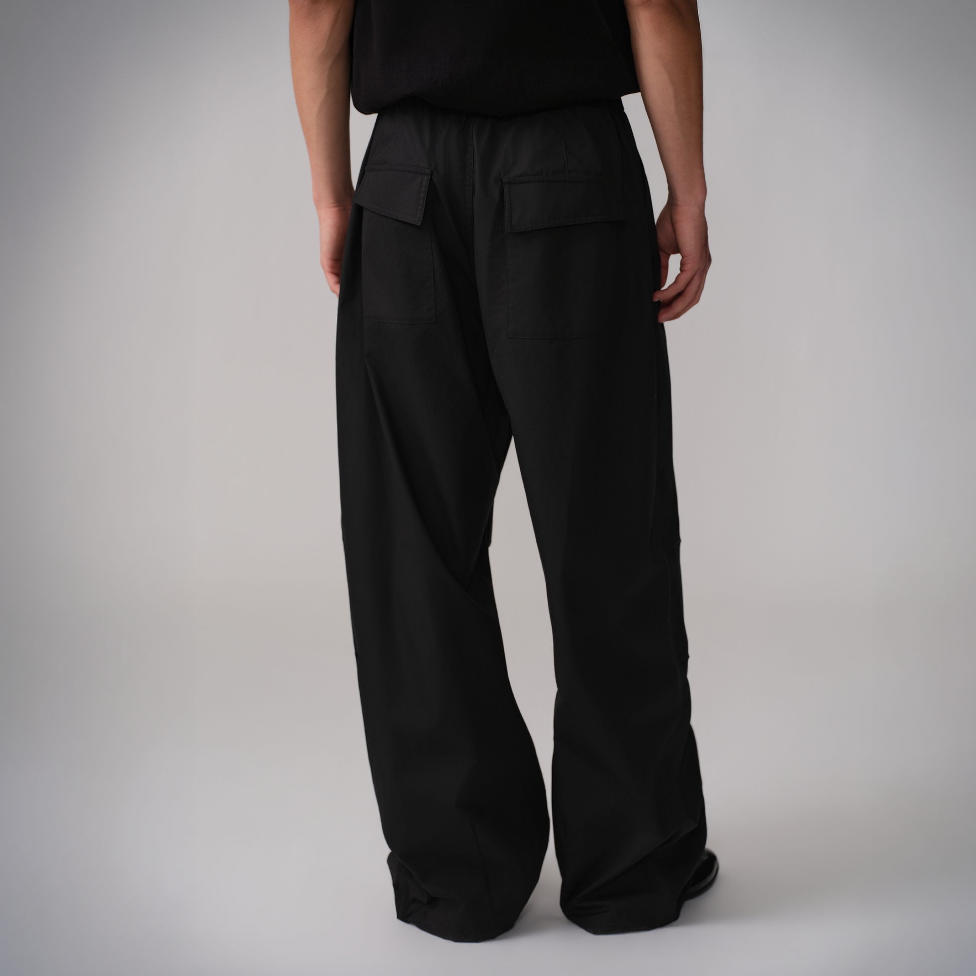 OPICLOTH Pleated Drawstring Parachute Pants-Pants-XS-White-Free Shipping Leatheretro