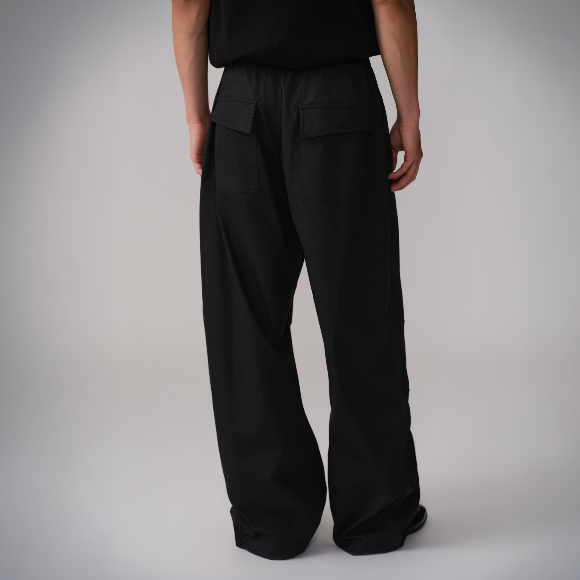 OPICLOTH Pleated Drawstring Parachute Pants-Pants-XS-White-Free Shipping Leatheretro