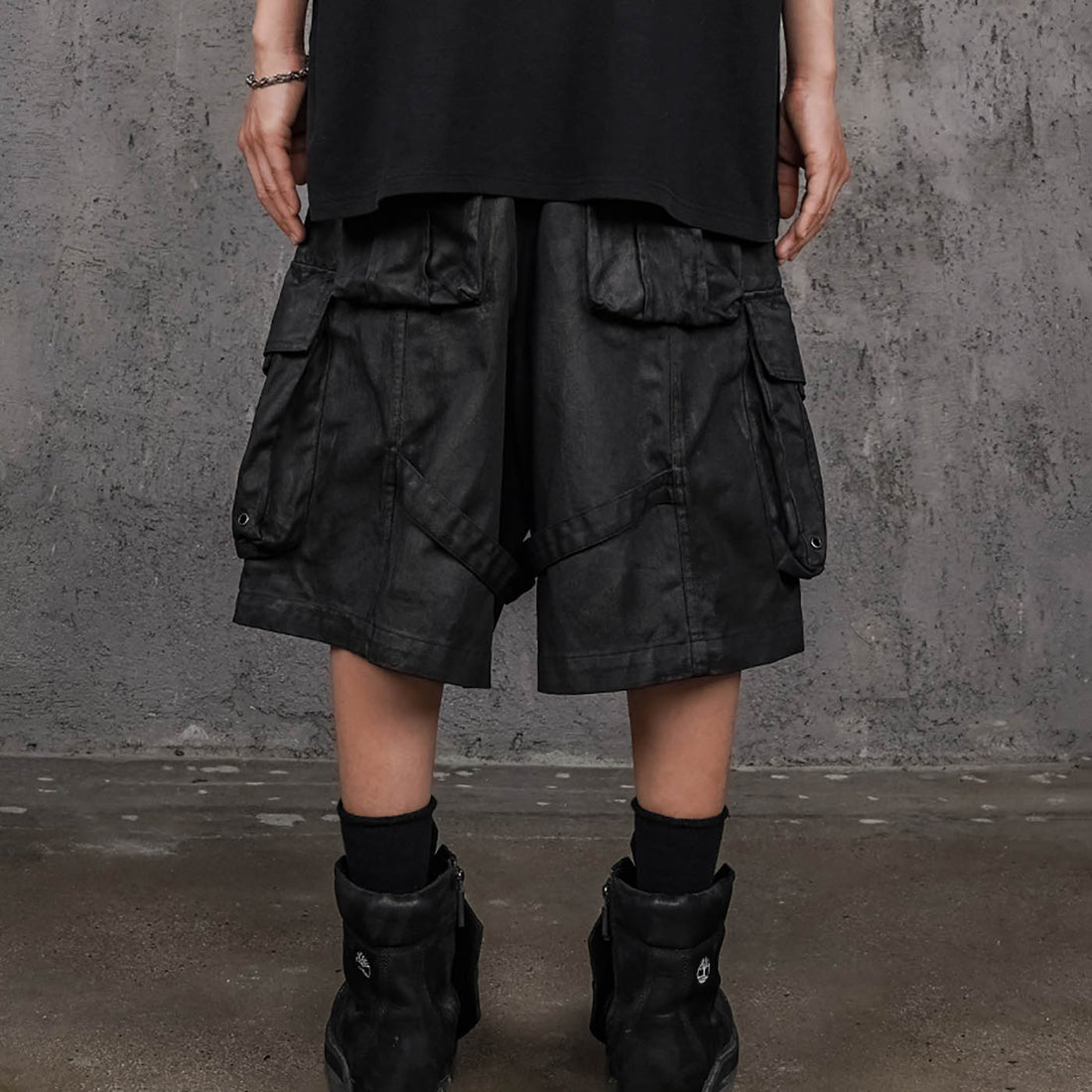 UNDERWATER Bandaged Waxed Shorts-Shorts-S-Free Shipping Leatheretro