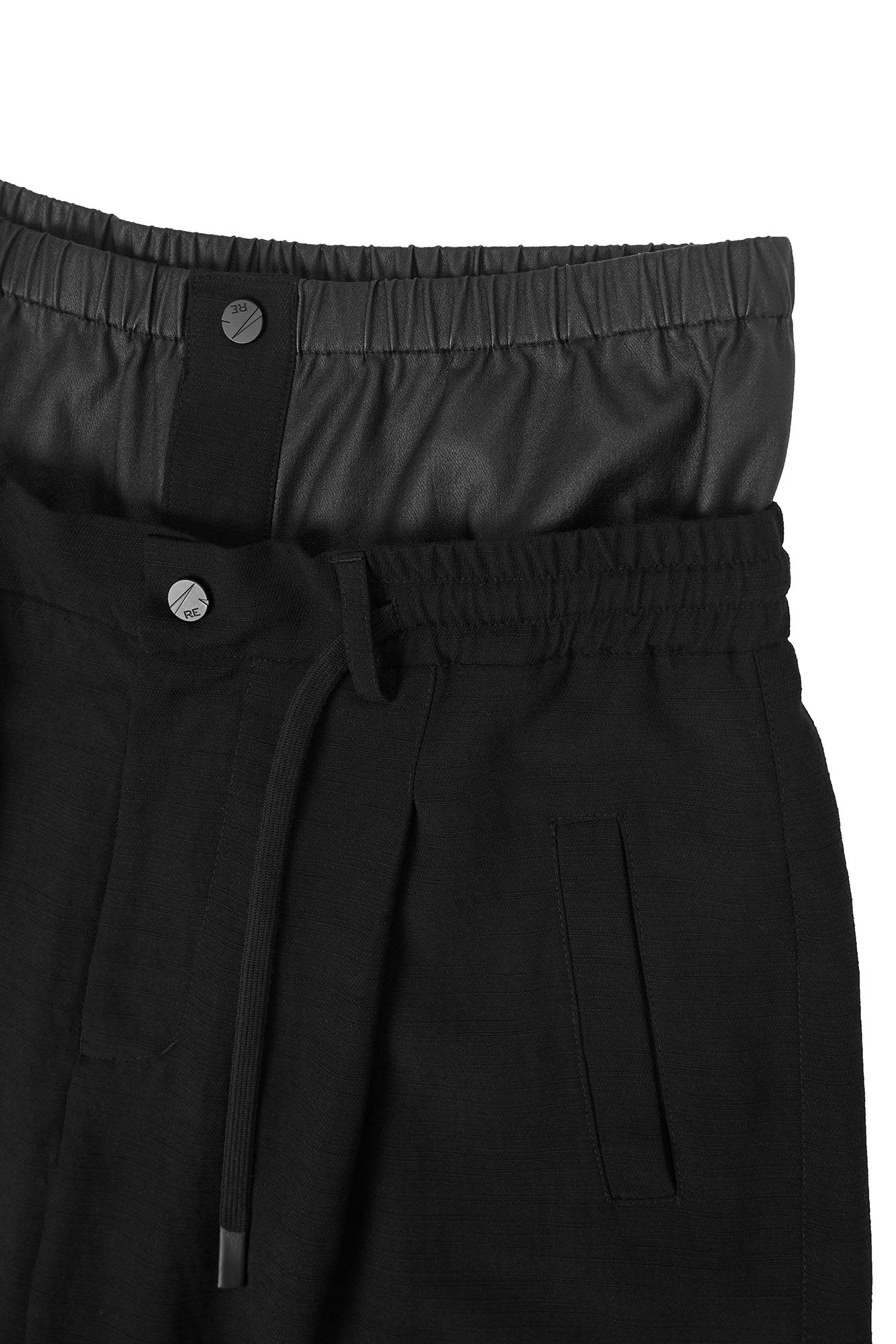 RELABEL Double-Waist Tencel-Acetate Shorts-Shorts-XS (Preorder)-Free Shipping Leatheretro