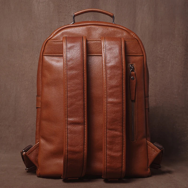 Luxury Leather Laptop Travel Backpack - Premium Professional Business Backpacks-Backpacks-Brown-Free Shipping Leatheretro