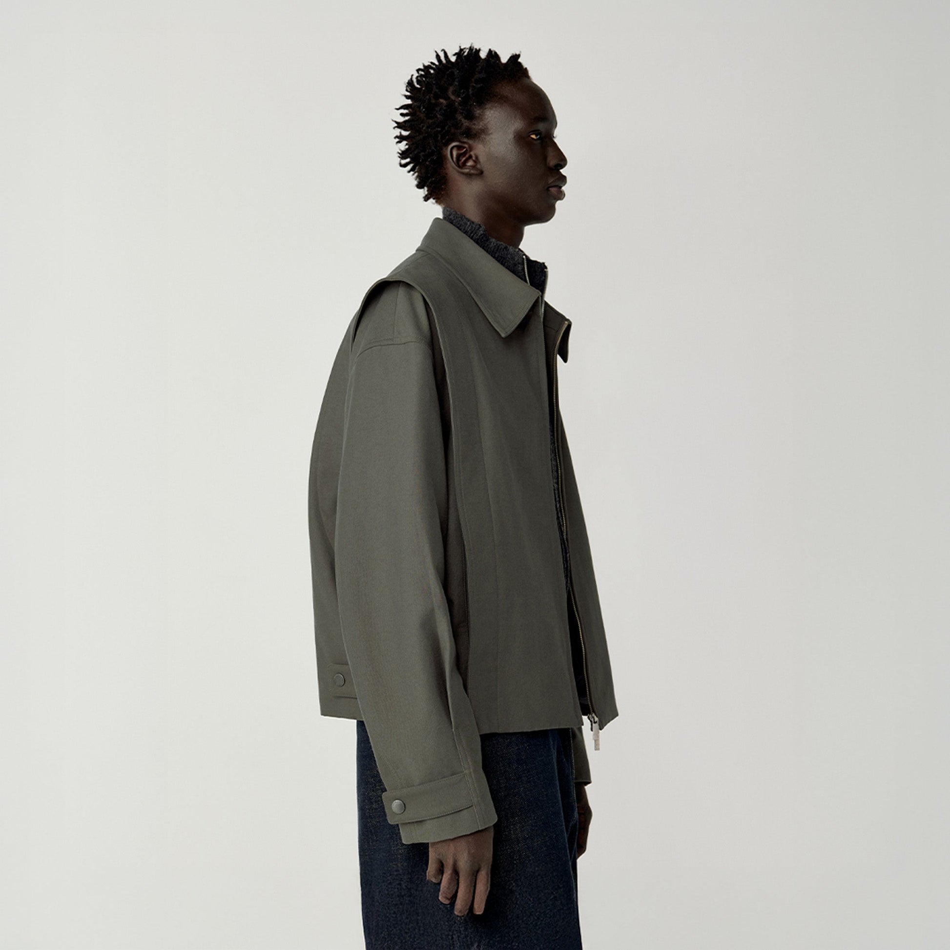 OPICLOTH Essential Structured Layered Double-Zip Jacket-Jacket-XS-Free Shipping Leatheretro