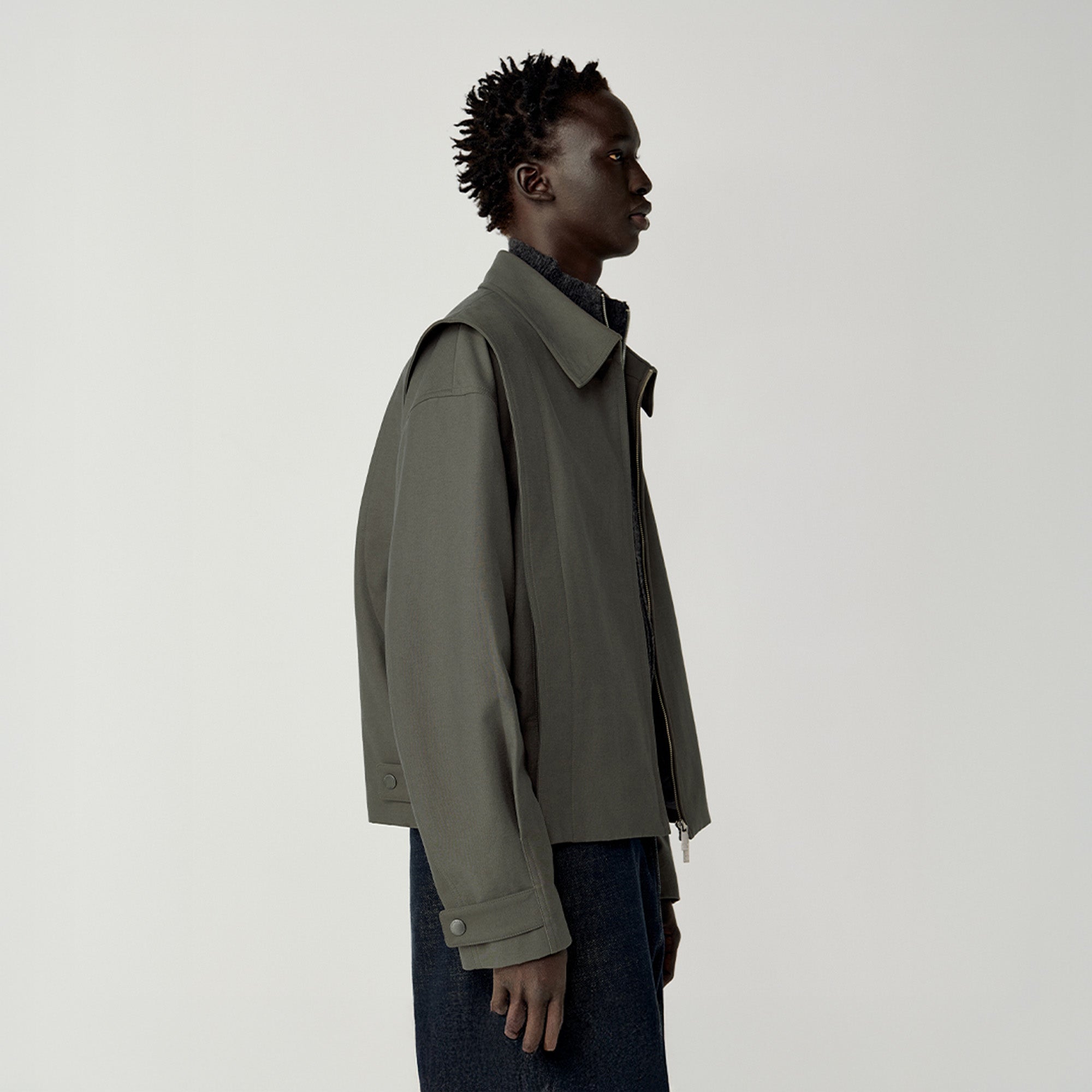 OPICLOTH Essential Structured Layered Double-Zip Jacket-Jacket-XS-Free Shipping Leatheretro