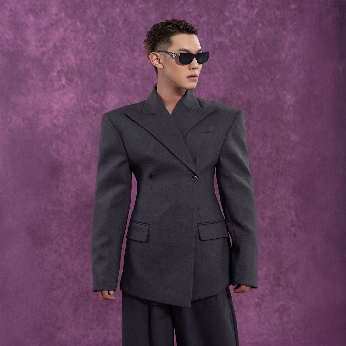 CLP Cinched Waist Sculpted Blazer-Jacket-S-Black-Free Shipping Leatheretro