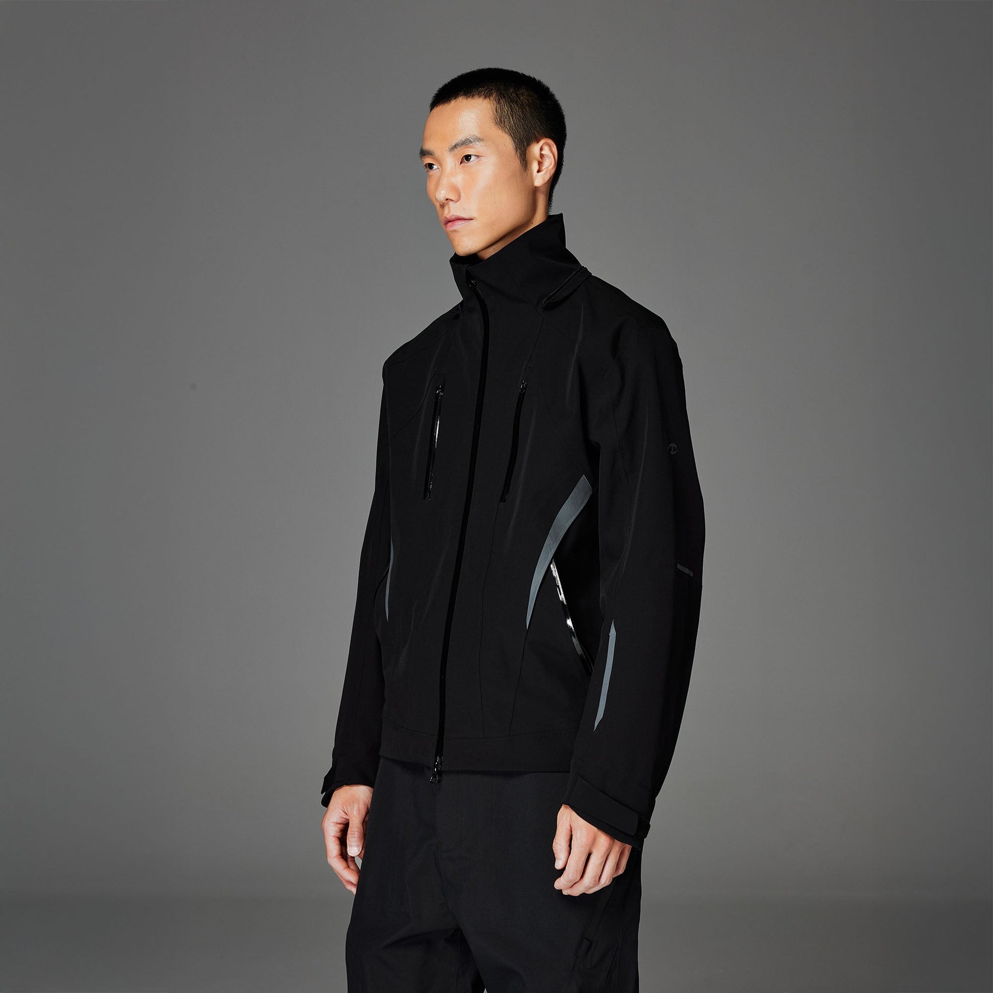 CATSSTAC Reflective Panels Tech Windbreaker Hooded Jacket-Jacket-M-Free Shipping Leatheretro