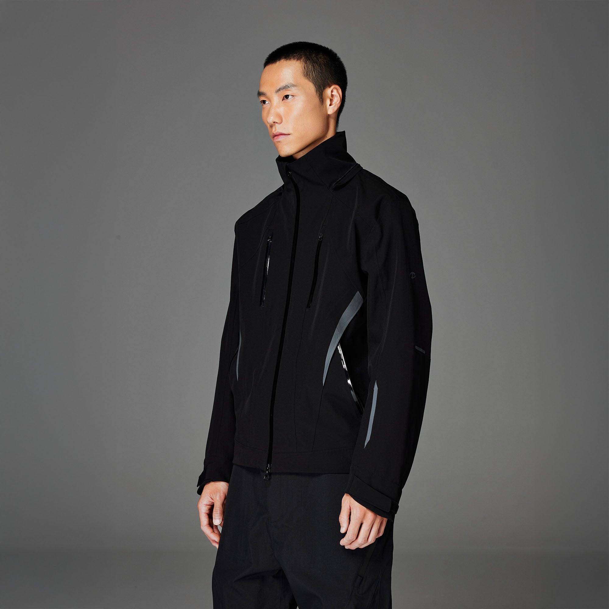 CATSSTAC Reflective Panels Tech Windbreaker Hooded Jacket-Jacket-M-Free Shipping Leatheretro