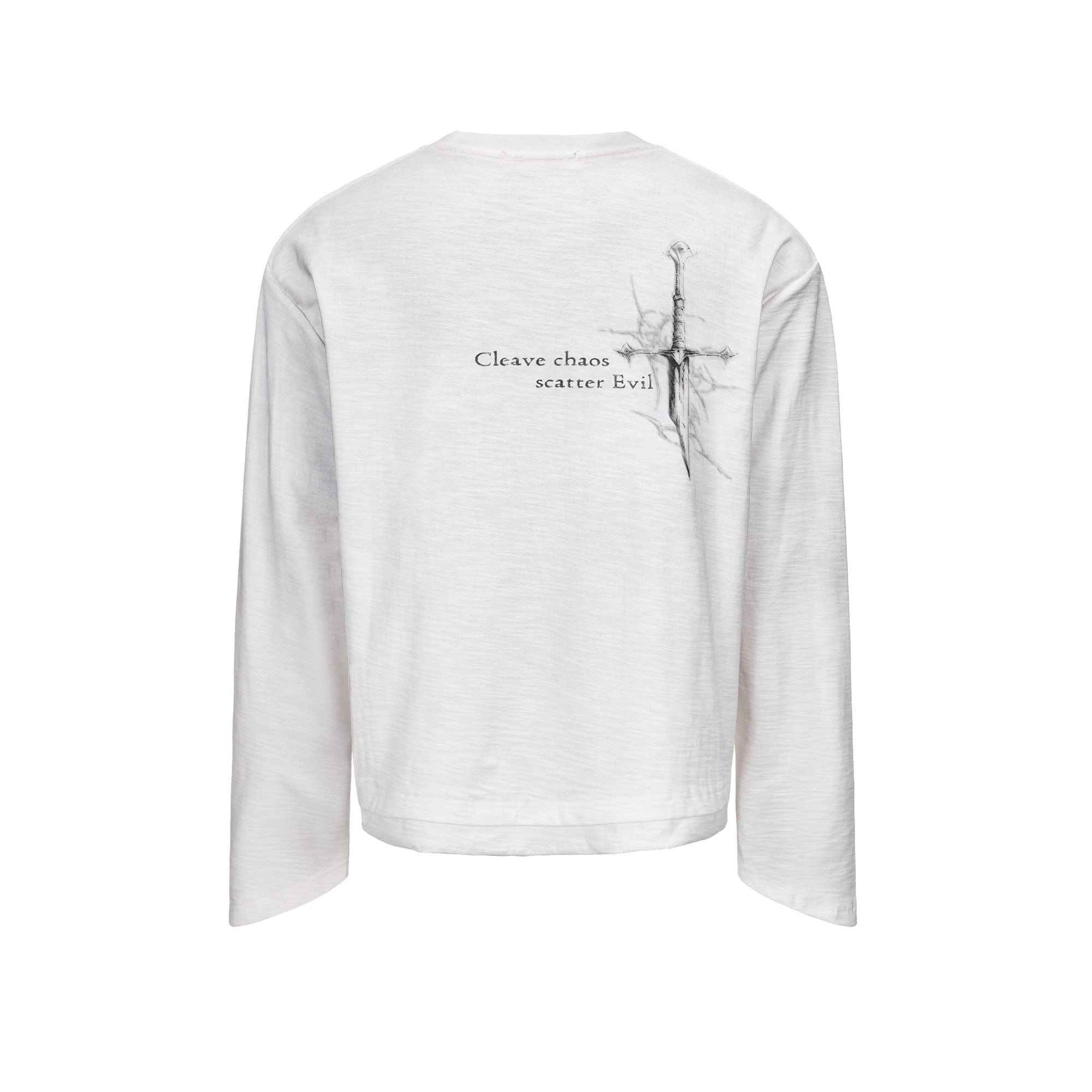 ESAIAS Excalibur Graphic Tapered Cuff Long-Sleeve Tee-L/S Tee-S-Free Shipping Leatheretro