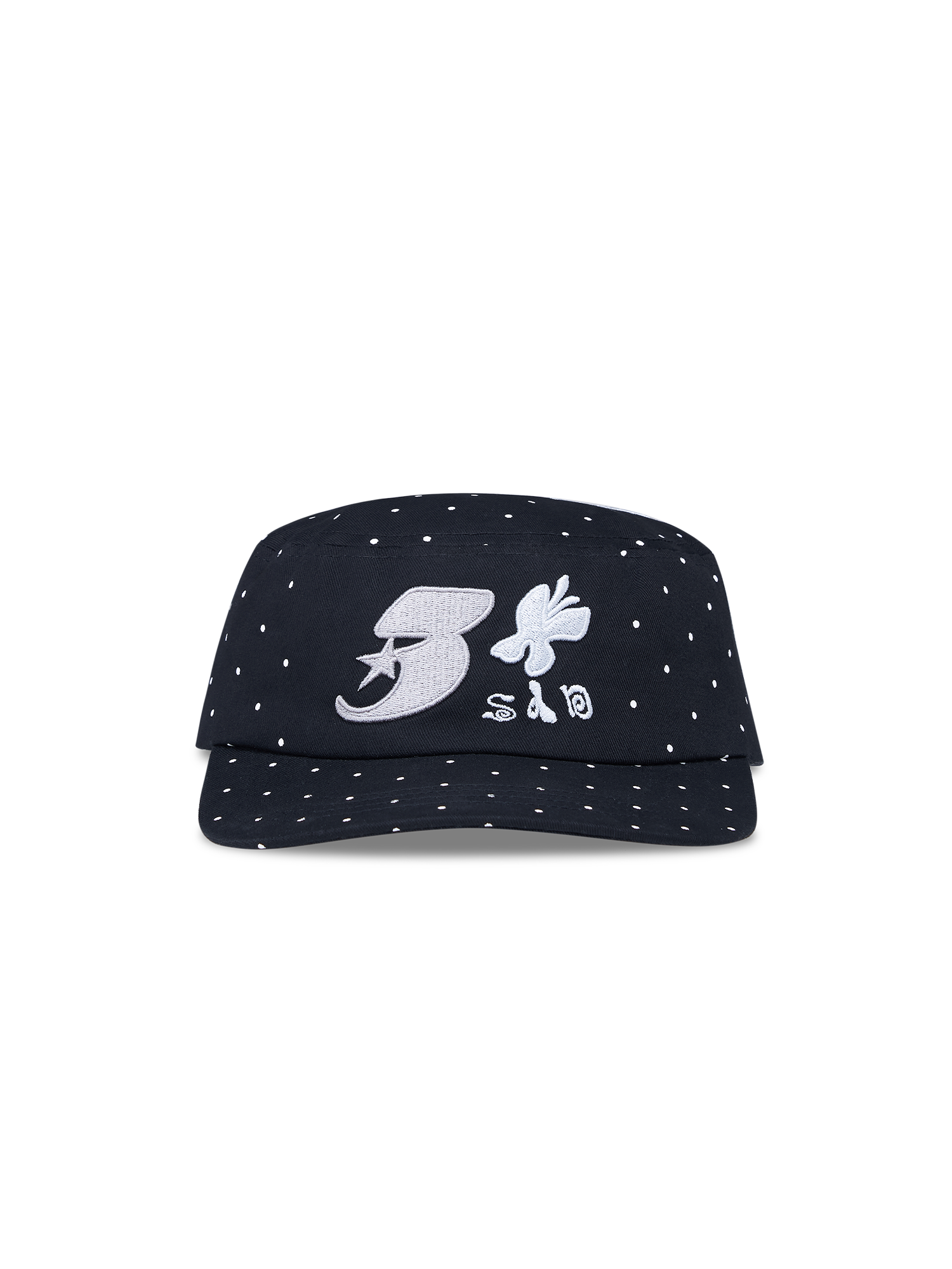 SANB Polka Dot Embroidered Pillbox Hat-Hat, Cap, Beanie-One Size-Free Shipping Leatheretro